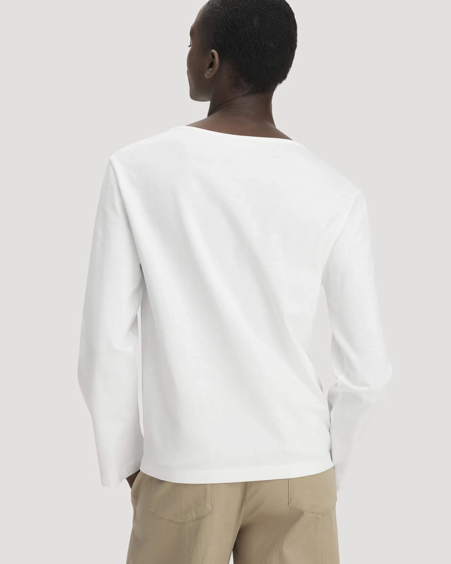 hessnatur Damen Heavy Jersey Longsleeve Relaxed aus Bio-Baumwolle - weiß - Größe 34 – Ansicht 3