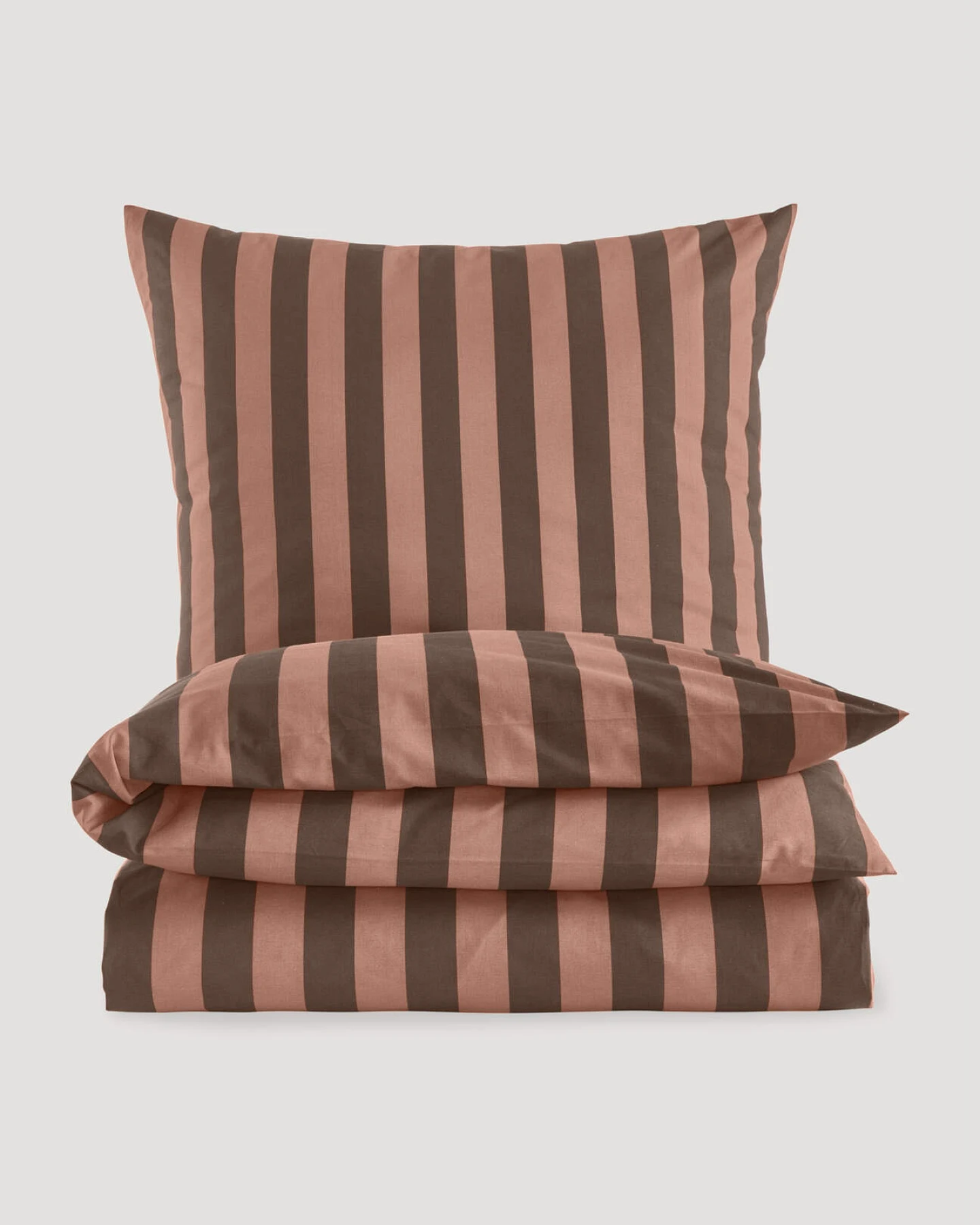 hessnatur Renforcé Bettwäsche-Set CANNES aus Bio-Baumwolle - braun - Größe 200x200 / 2x40x80 cm – Ansicht 2