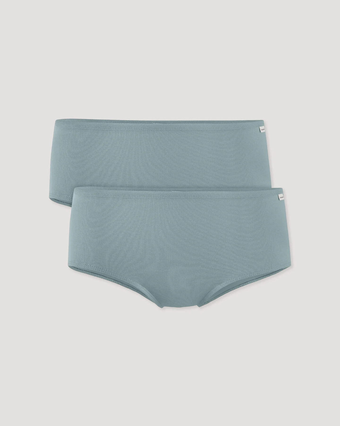 hessnatur Damen Panty Regular Cut 2er-Pack PURE COTTON aus Bio-Baumwolle - blau - Größe 46 – Ansicht 3