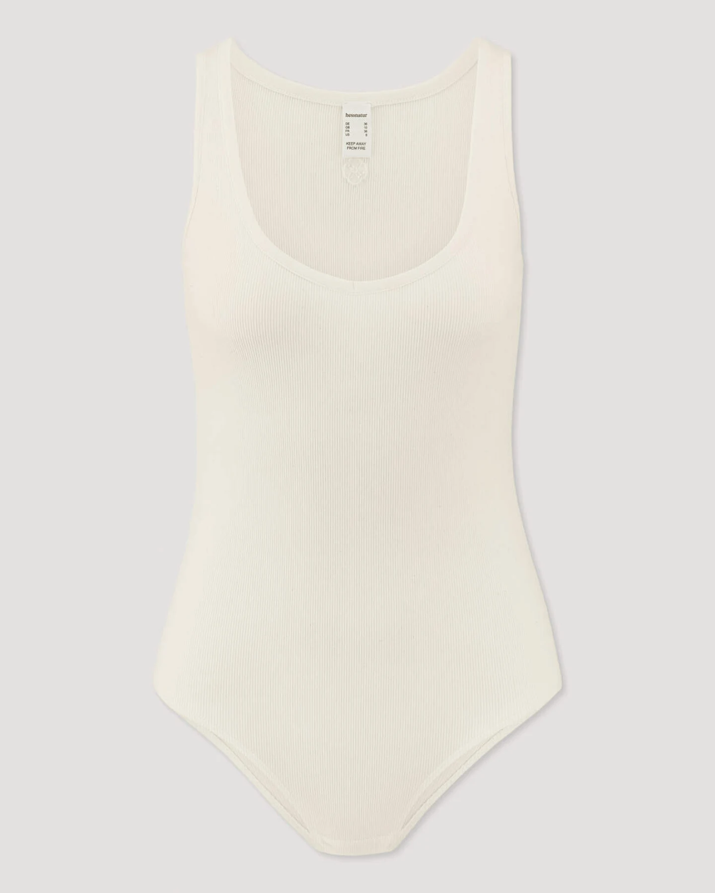 hessnatur Damen Body SOFT RIB aus Bio-Baumwolle - natur - Größe 44 – Ansicht 3