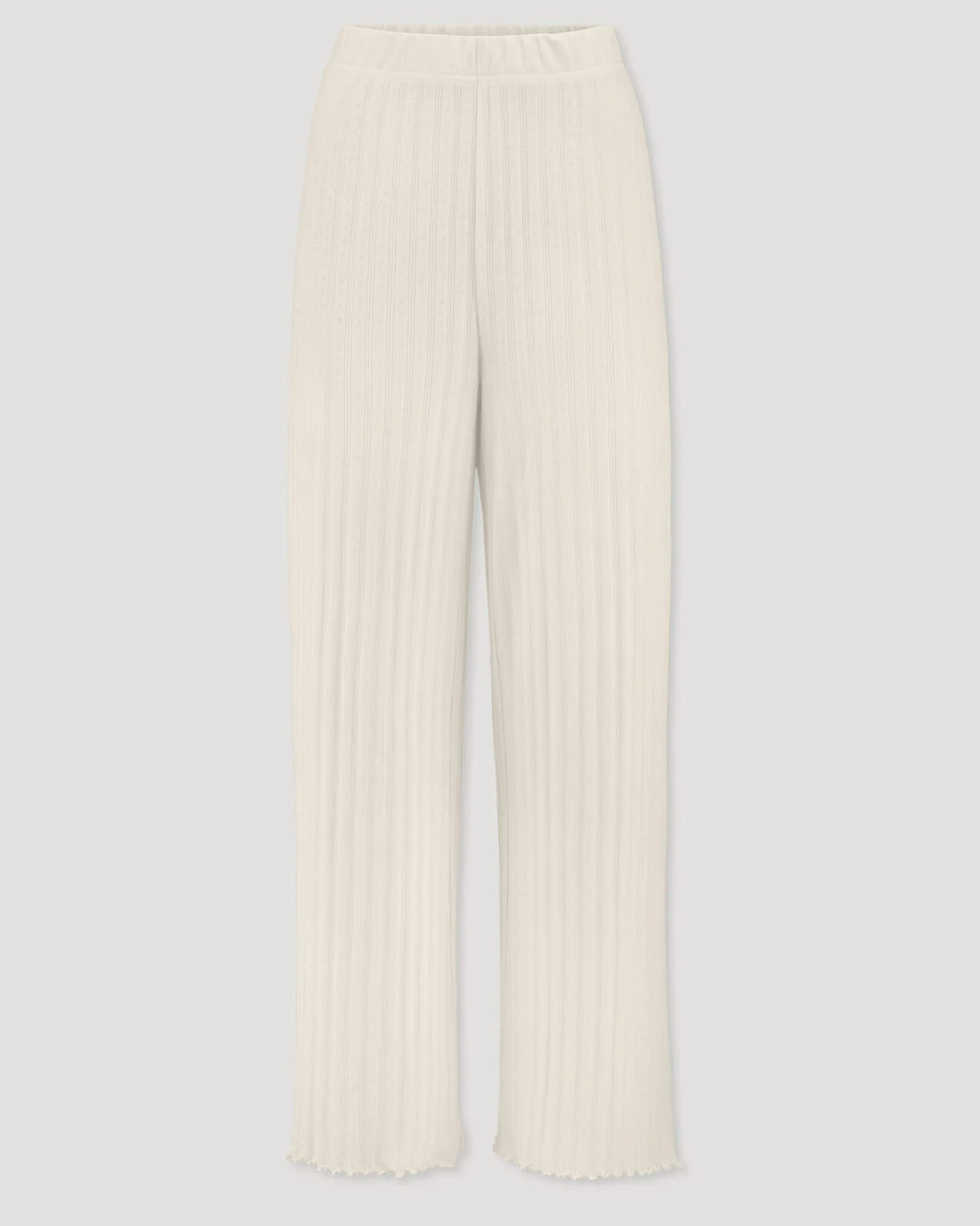 hessnatur Damen Pointelle Schlafhose PURE COTTON aus Bio-Baumwolle - natur - Größe 42 – Ansicht 4