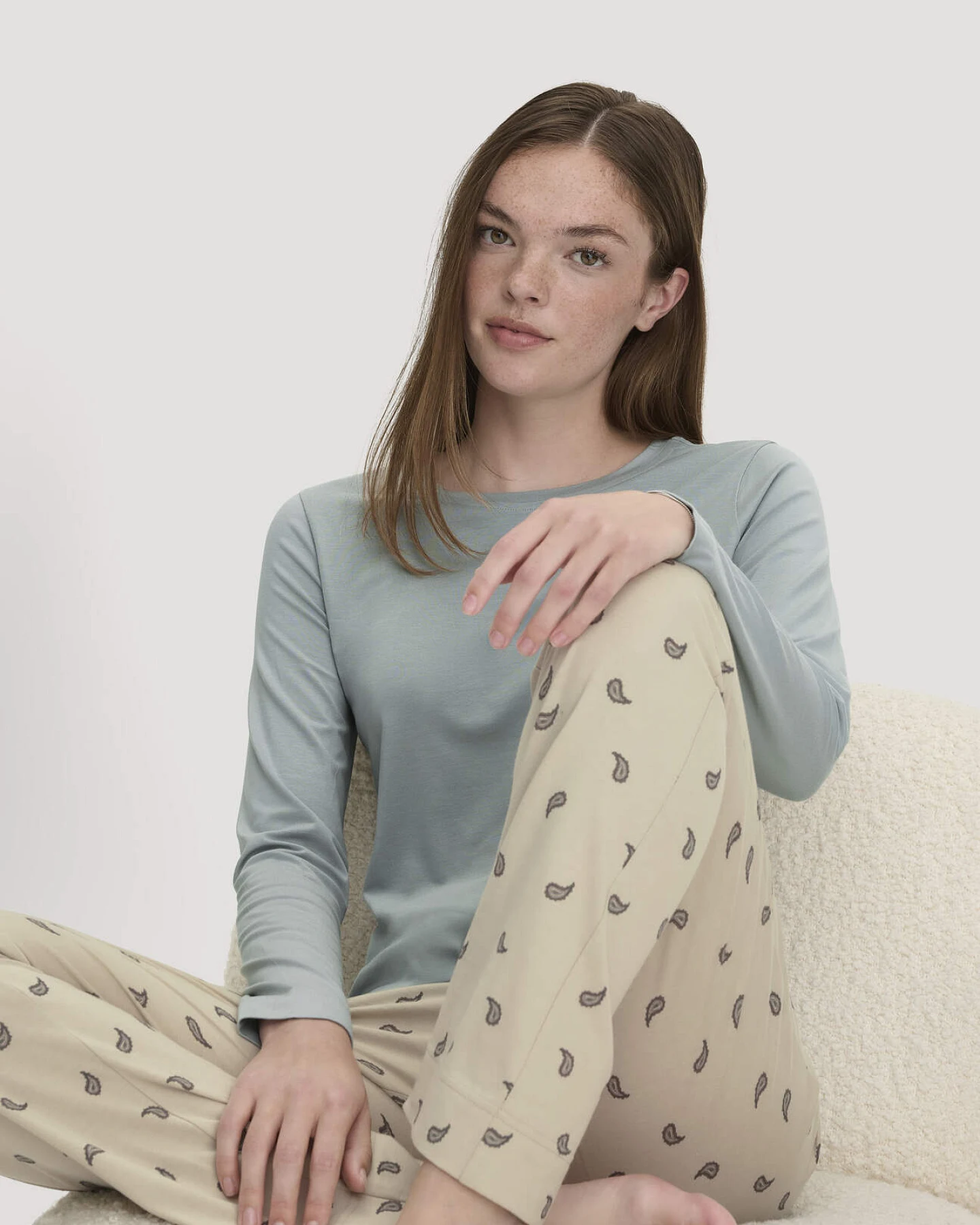 hessnatur Damen Schlafhose PURE COTTON aus Bio-Baumwolle - rosa - Größe 34 – Ansicht 3