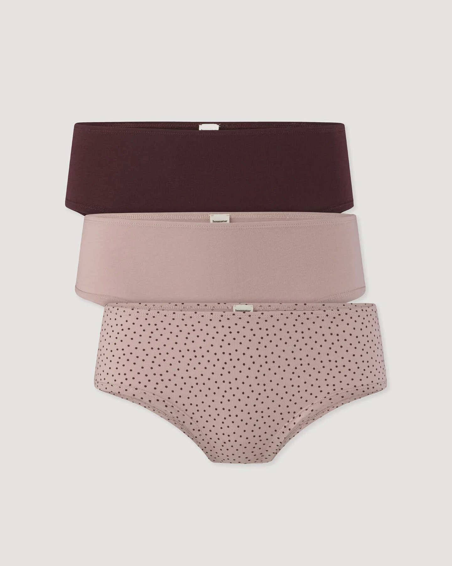 hessnatur Damen Panty Regular Cut im 3er-Pack COTTON FEEL aus Bio-Baumwolle - braun - Größe 36 – Ansicht 4
