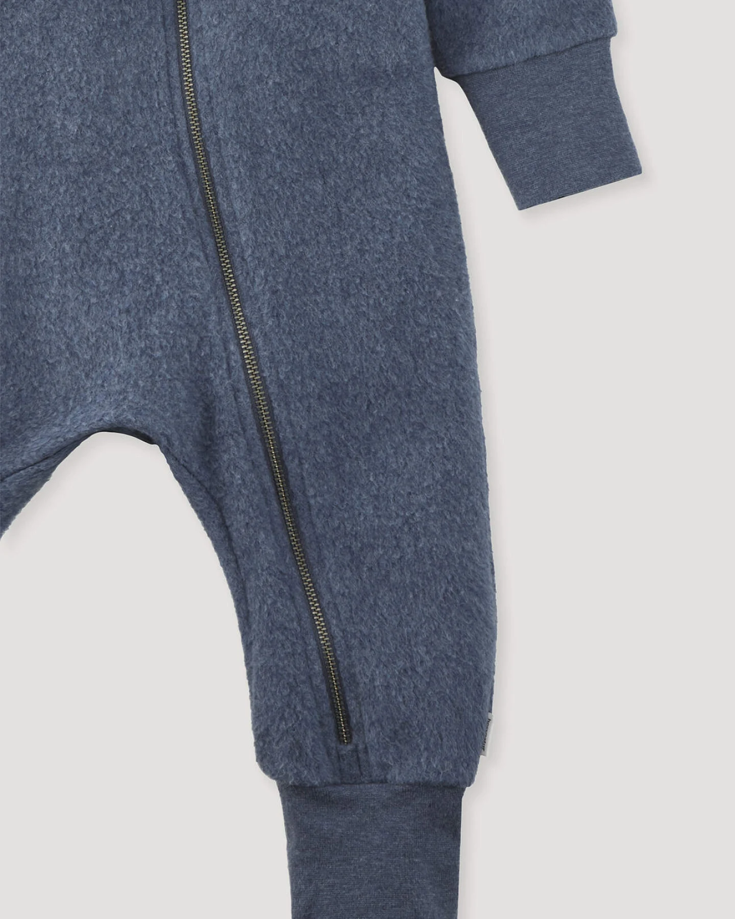 hessnatur Baby Softfleece Overall aus Bio-Baumwolle - blau - Größe 50/56 – Ansicht 3