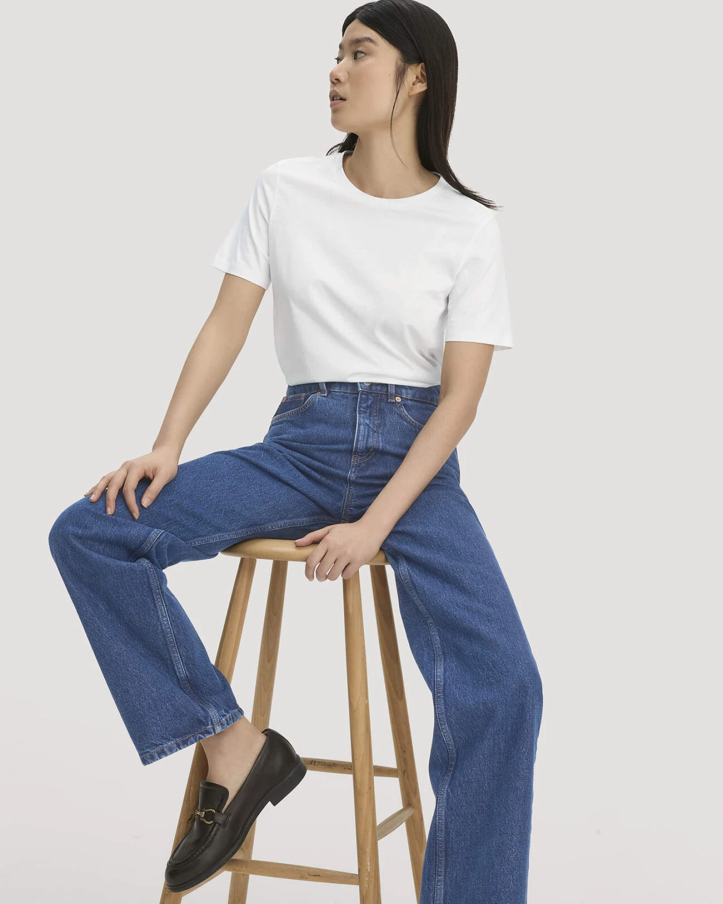 hessnatur Damen Jeans GIERA Straight Relaxed aus Bio-Denim - blau - Größe 32/34 – Ansicht 4