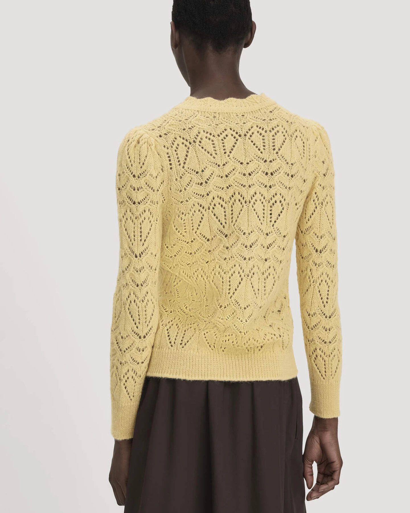 hessnatur Damen Pullover Regular aus Alpaka - gelb - Größe XXL – Ansicht 3