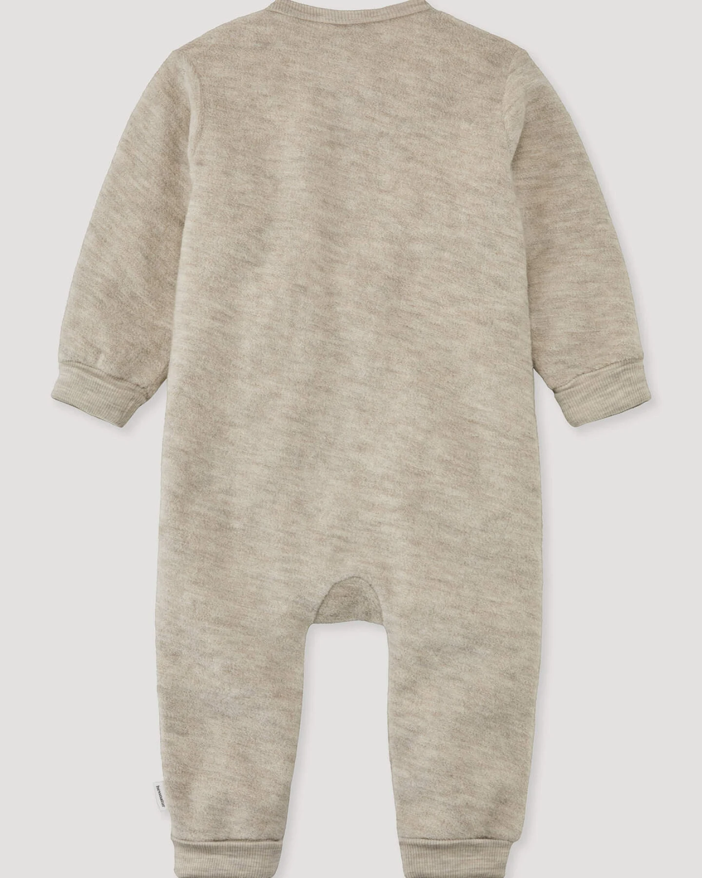 hessnatur Baby Wollfrottee Overall aus Bio-Merinowolle - beige - Größe 62/68 – Ansicht 2