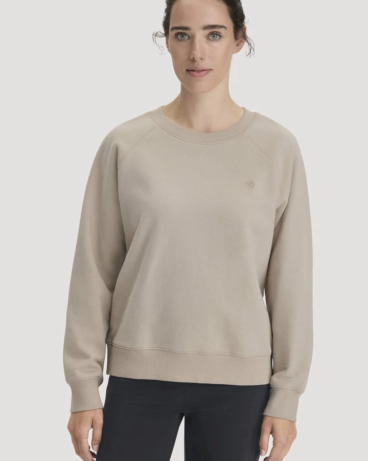 hessnatur Loungewear Sweatshirt Relaxed aus Bio-Baumwolle mit recycelter Baumwolle - beige - Größe S