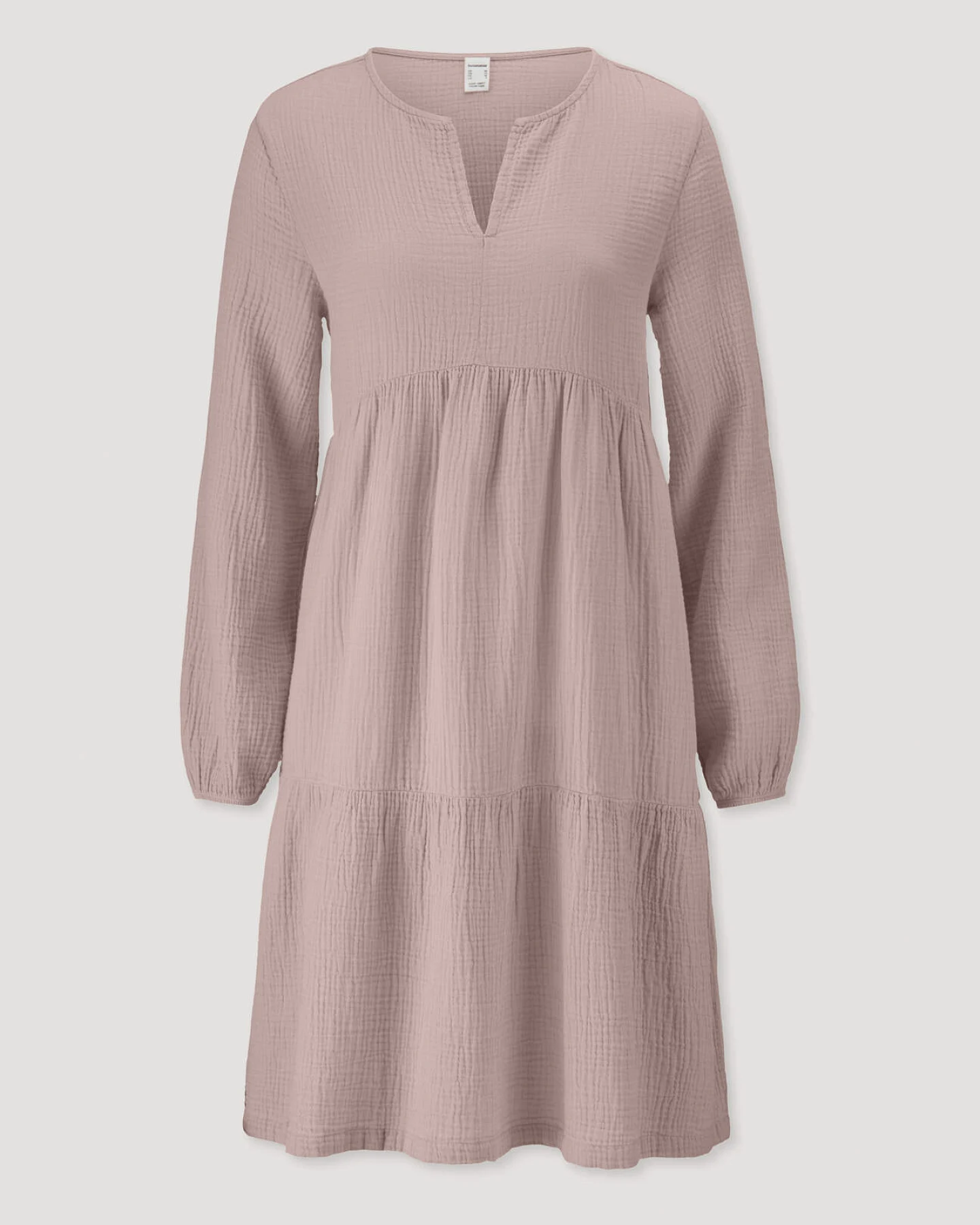 hessnatur Damen Musselin Nachthemd Relaxed PURE COMFORT aus Bio-Baumwolle - rosa - Größe 46 – Ansicht 4
