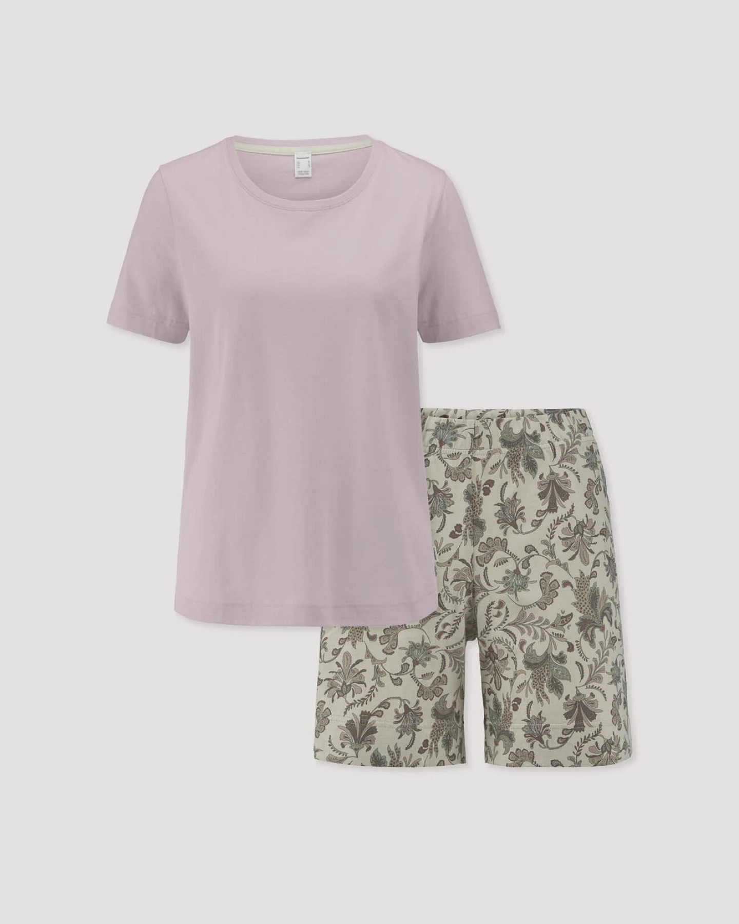 hessnatur Damen Pyjama PURE COTTON aus Bio-Baumwolle - beige - Größe 48 – Ansicht 4
