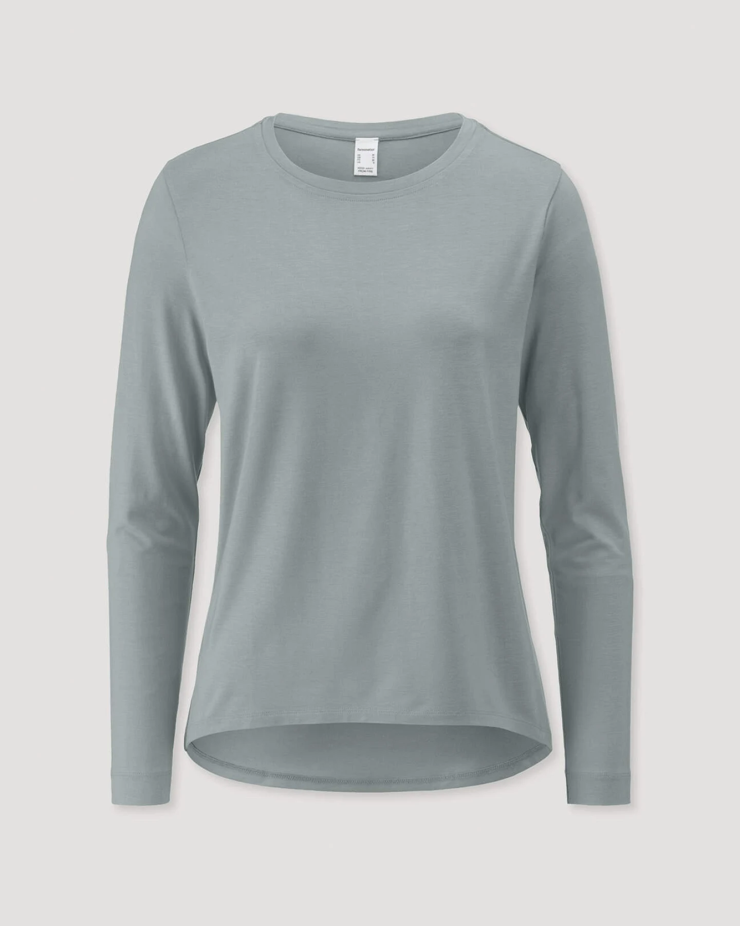 hessnatur Damen Schlaf Longsleeve PURE FLOW aus TENCEL™ Modal - blau - Größe 38 – Ansicht 3
