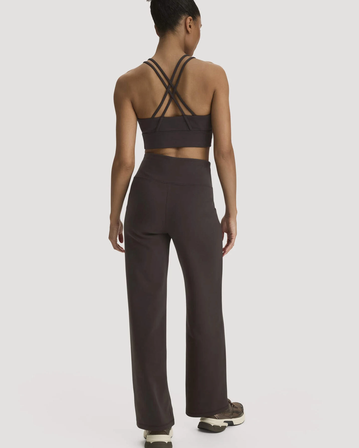 hessnatur Loungewear Hose Wide Leg ACTIVE COMFORT aus Bio-Baumwolle - braun - Größe L – Ansicht 2