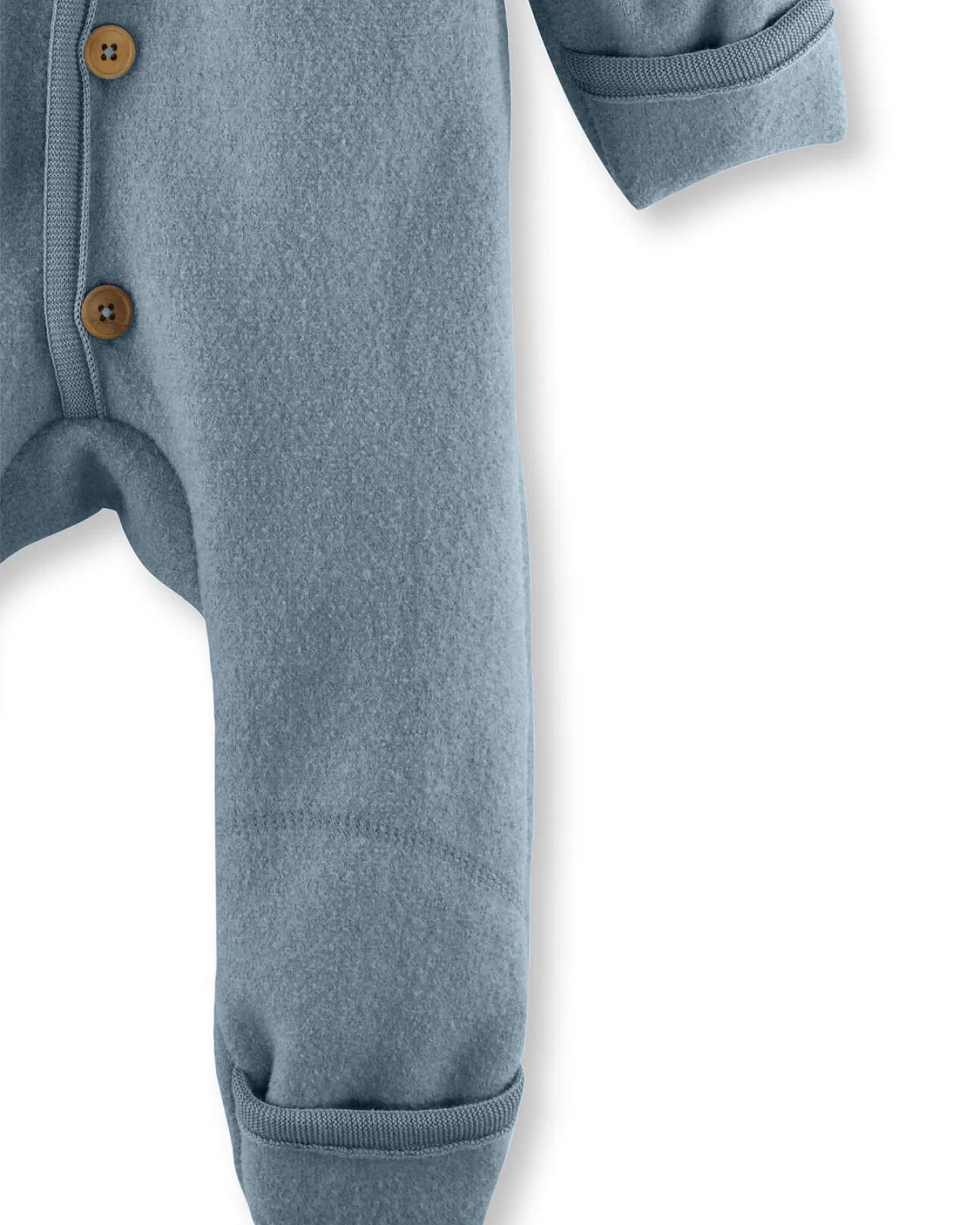 hessnatur Baby Wollwalk Overall aus Bio-Merinowolle - blau - Größe 74/80 – Ansicht 3