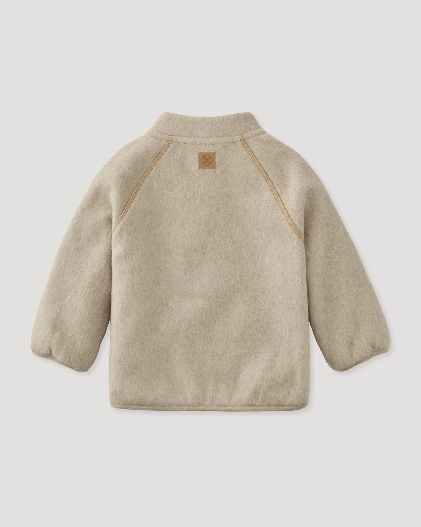 hessnatur Baby Softfleece Jacke aus Bio-Baumwolle - beige - Größe 50/56 – Ansicht 2