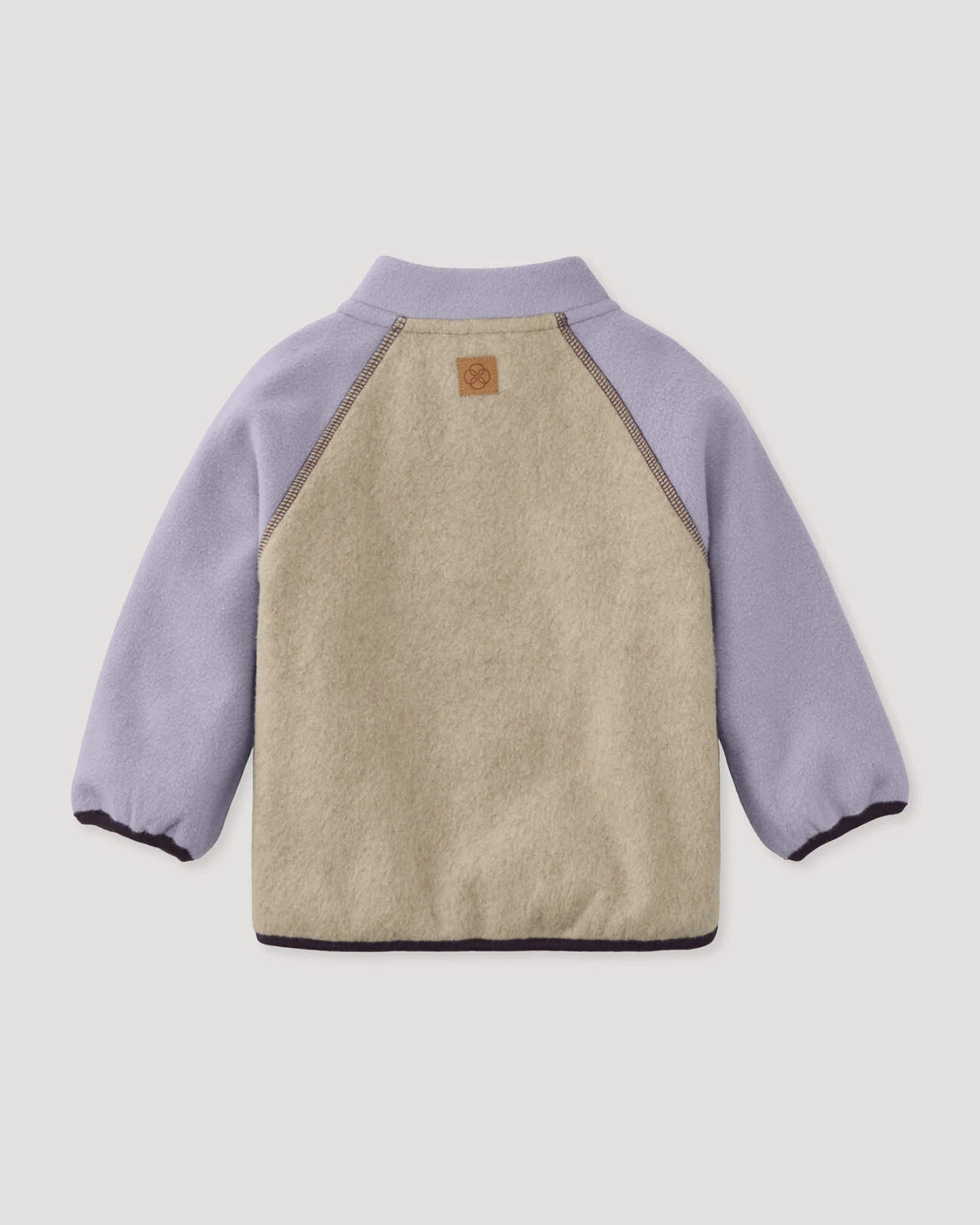 hessnatur Baby Softfleece Jacke aus Bio-Baumwolle - lila - Größe 50/56 – Ansicht 2