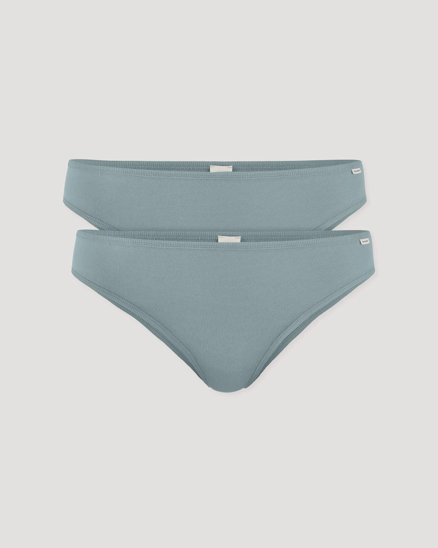 hessnatur Damen Slip Regular Cut im 2-Pack PURE COTTON aus Bio-Baumwolle - blau - Größe 34 – Ansicht 4