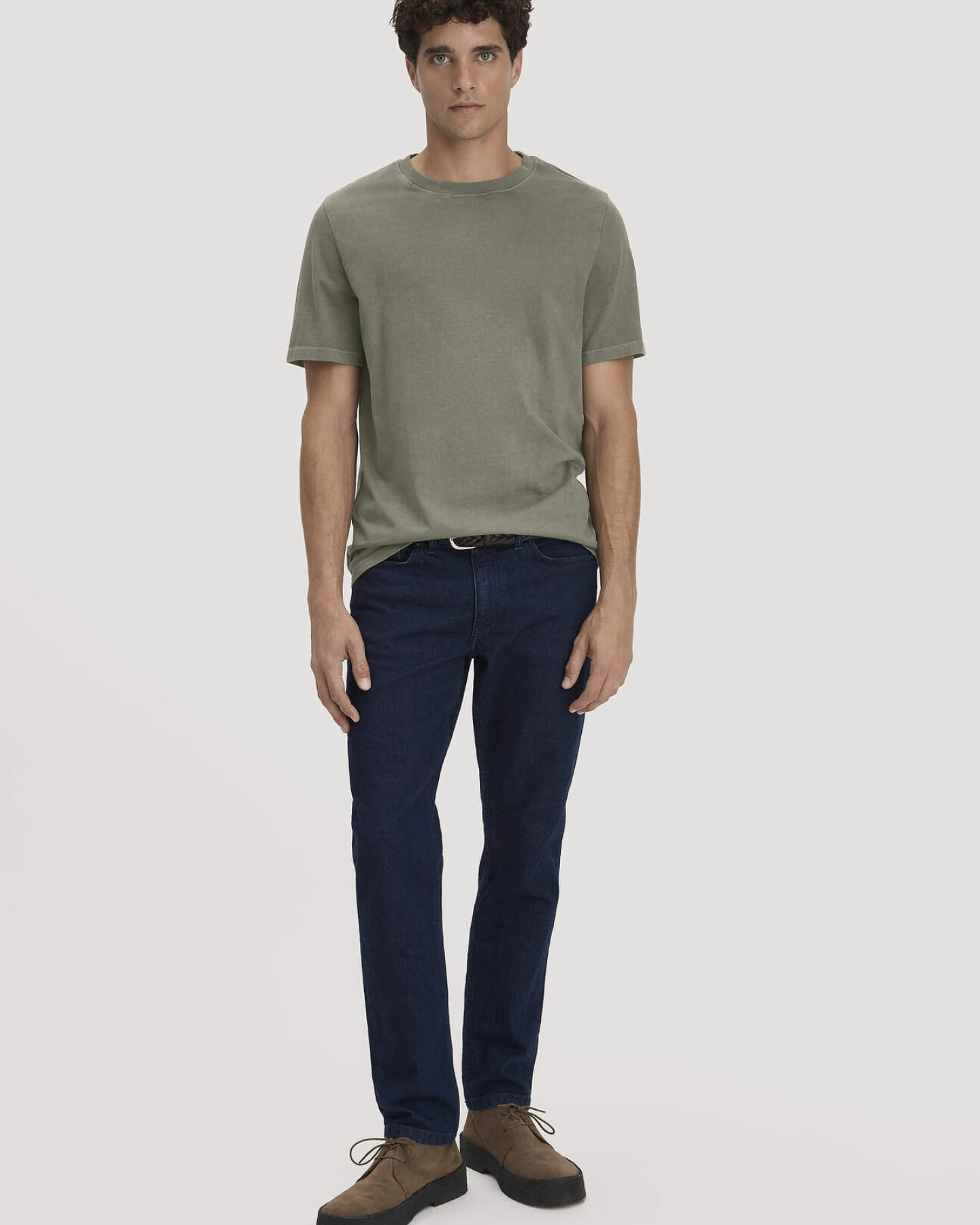 hessnatur Herren Heavy Jersey Shirt Relaxed aus Bio-Baumwolle - grün - Größe 46 – Ansicht 2