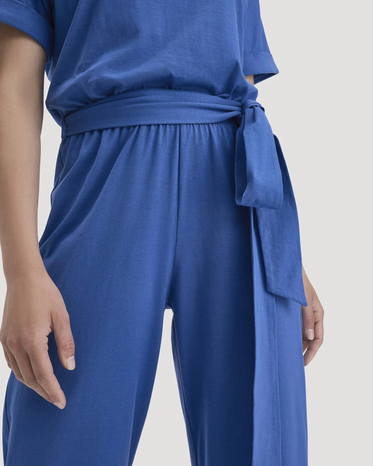 hessnatur Damen Jersey Jumpsuit Regular aus Bio-Baumwolle - blau - Größe 44 – Ansicht 3