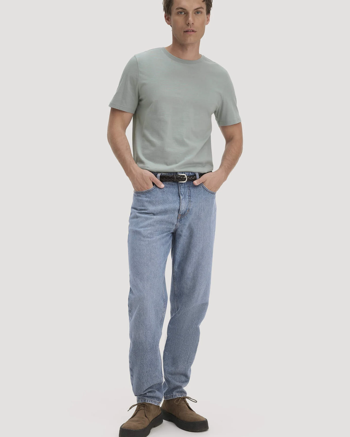 hessnatur Herren T-Shirt Regular aus Regenerative Organic Cotton (ROC) - blau - Größe 46 – Ansicht 2