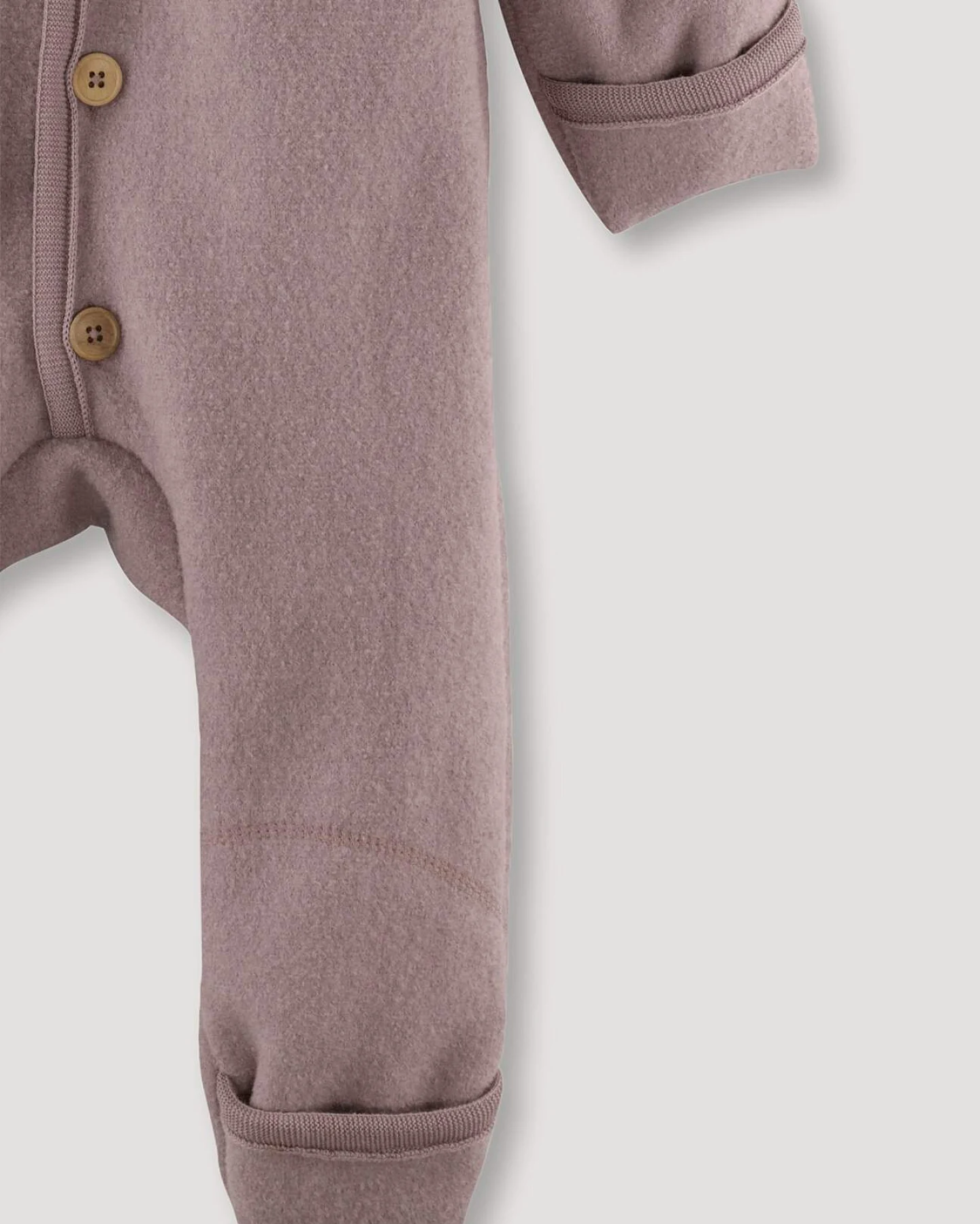 hessnatur Baby Wollwalk Overall aus Bio-Merinowolle - lila - Größe 50/56 – Ansicht 3