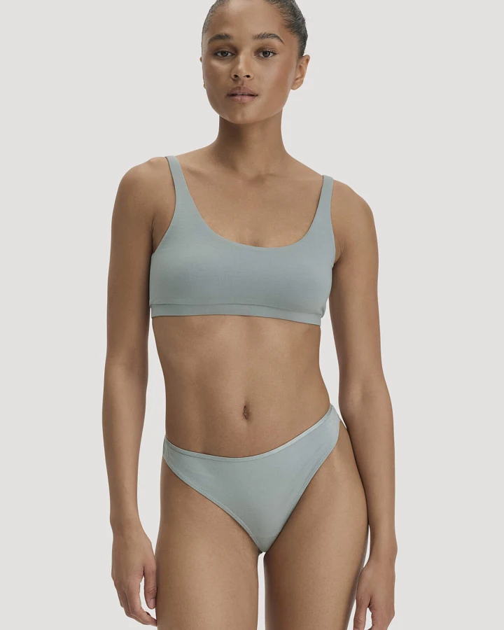 hessnatur Damen Brazil Slip PURE SENSE aus TENCEL Modal - blau - Größe 40