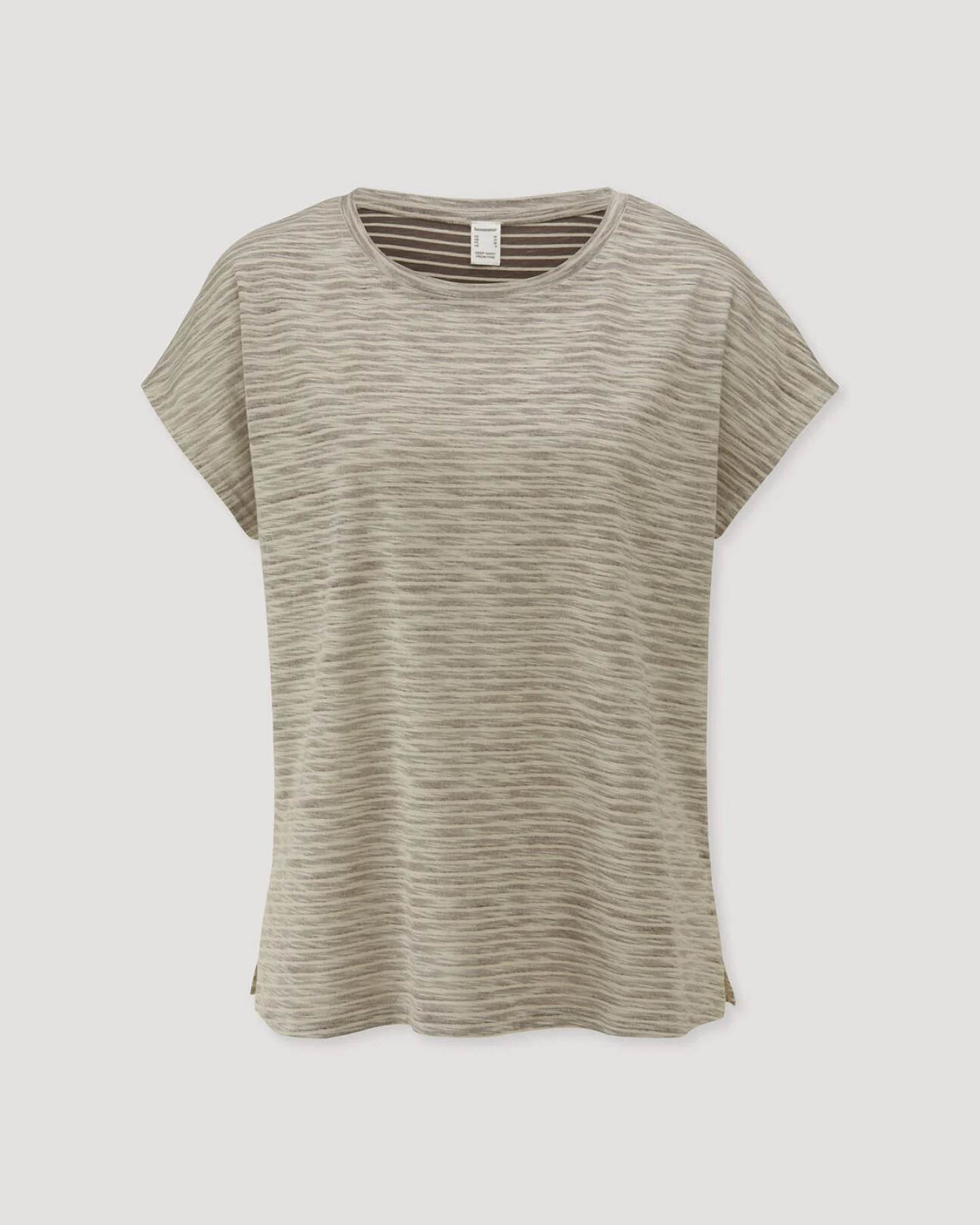 hessnatur Damen Schlafshirt PURE BALANCE Oversize aus Bio-Baumwolle und TENCEL™ Modal - braun - Größe 34 – Ansicht 3