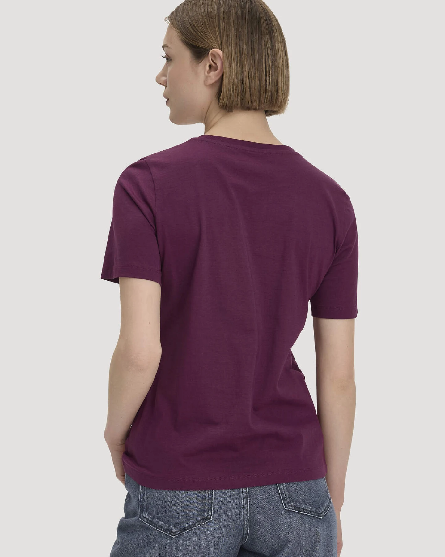hessnatur Damen T-Shirt Regular aus Regenerative Organic Cotton (ROC) - rot - Größe 40 – Ansicht 3