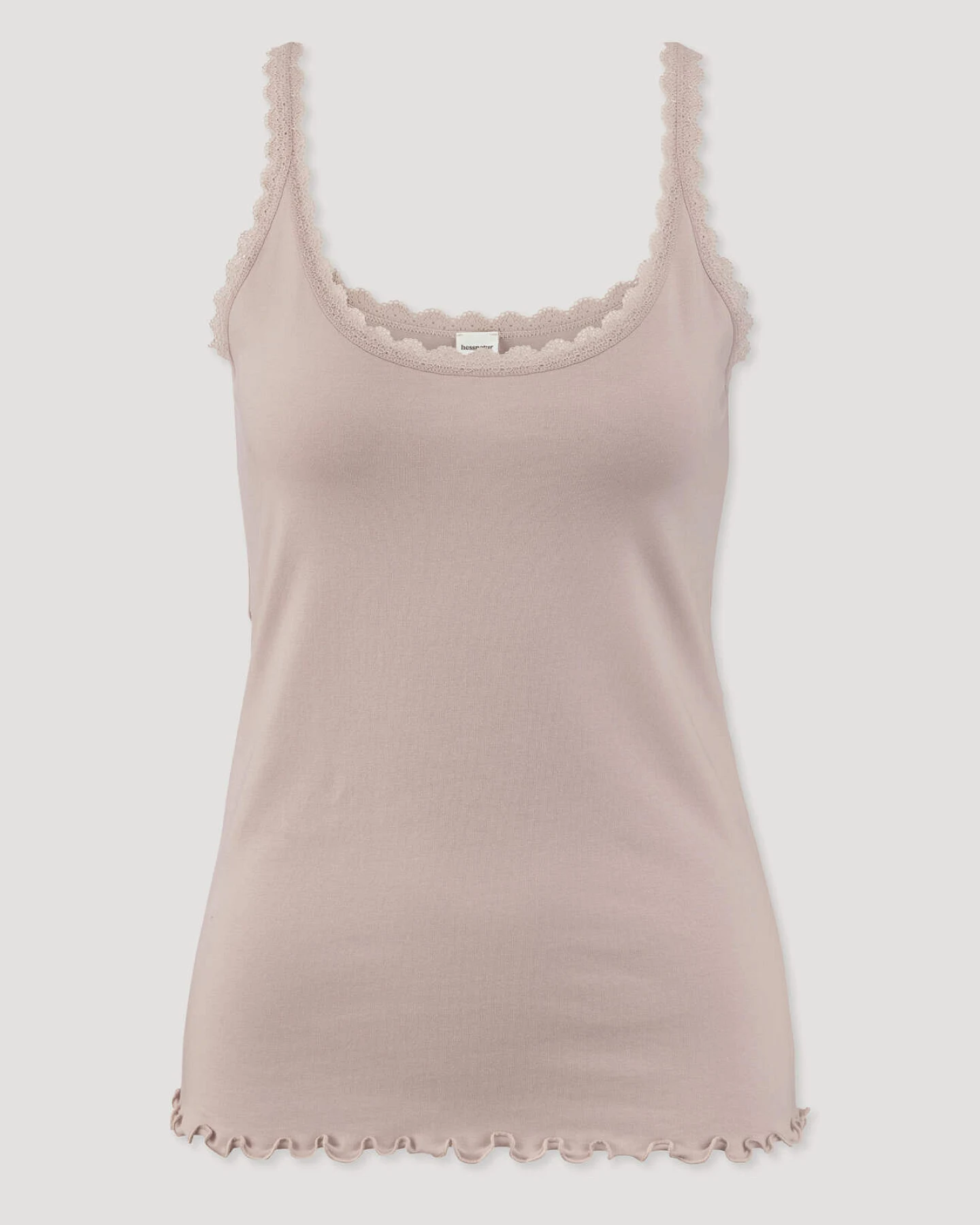hessnatur Damen Tanktop COTTON FEEL LACE aus Bio-Baumwolle - rosa - Größe 44 – Ansicht 4