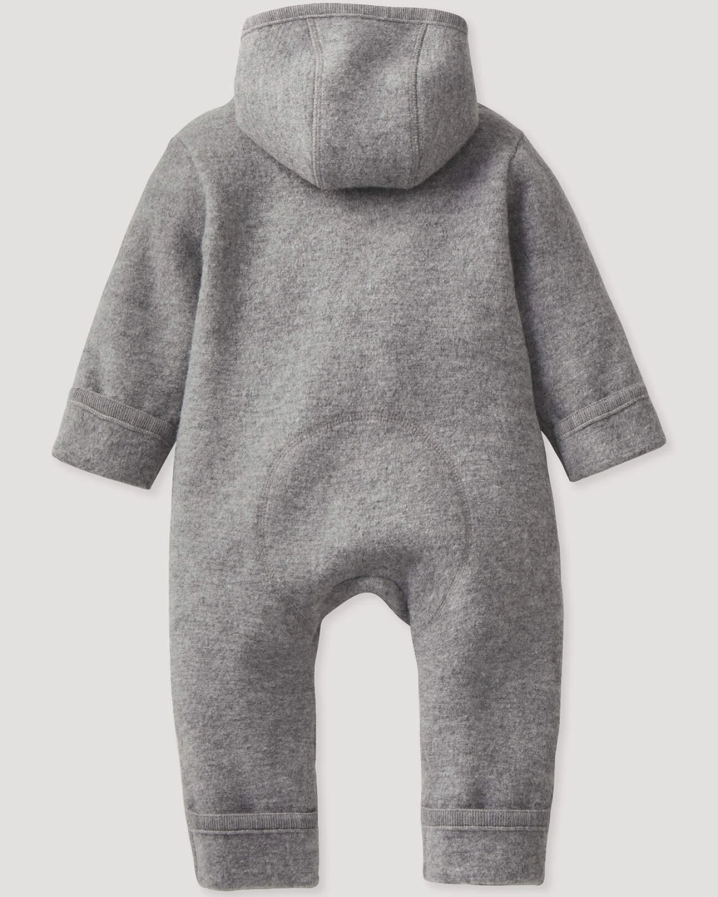 hessnatur Baby Wollwalk Overall aus Bio-Merinowolle - grau - Größe 62/68 – Ansicht 2