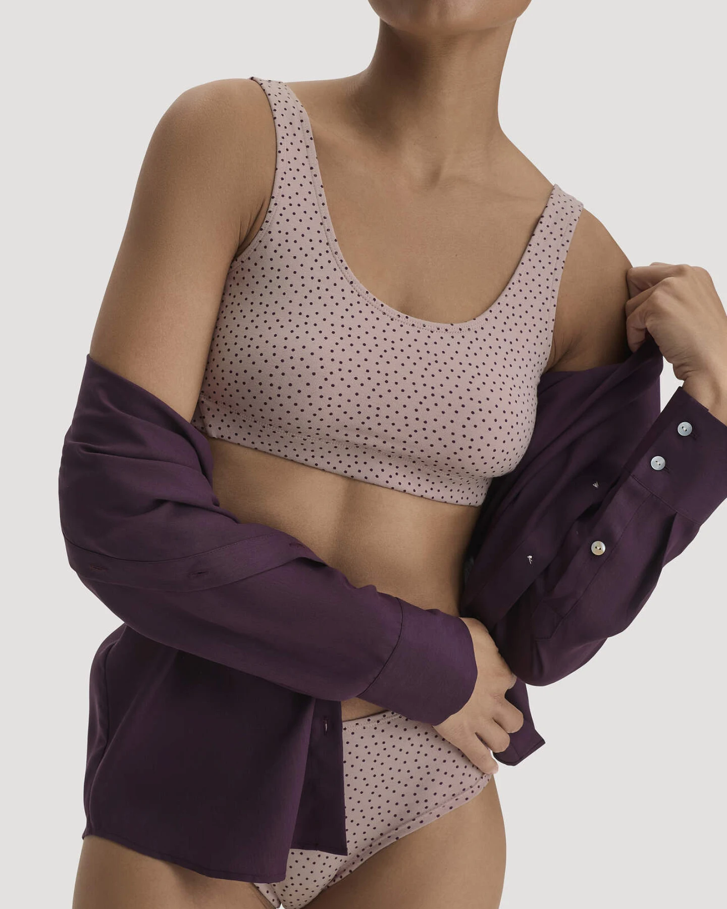 hessnatur Damen Panty Regular Cut im 3er-Pack COTTON FEEL aus Bio-Baumwolle - braun - Größe 34 – Ansicht 3