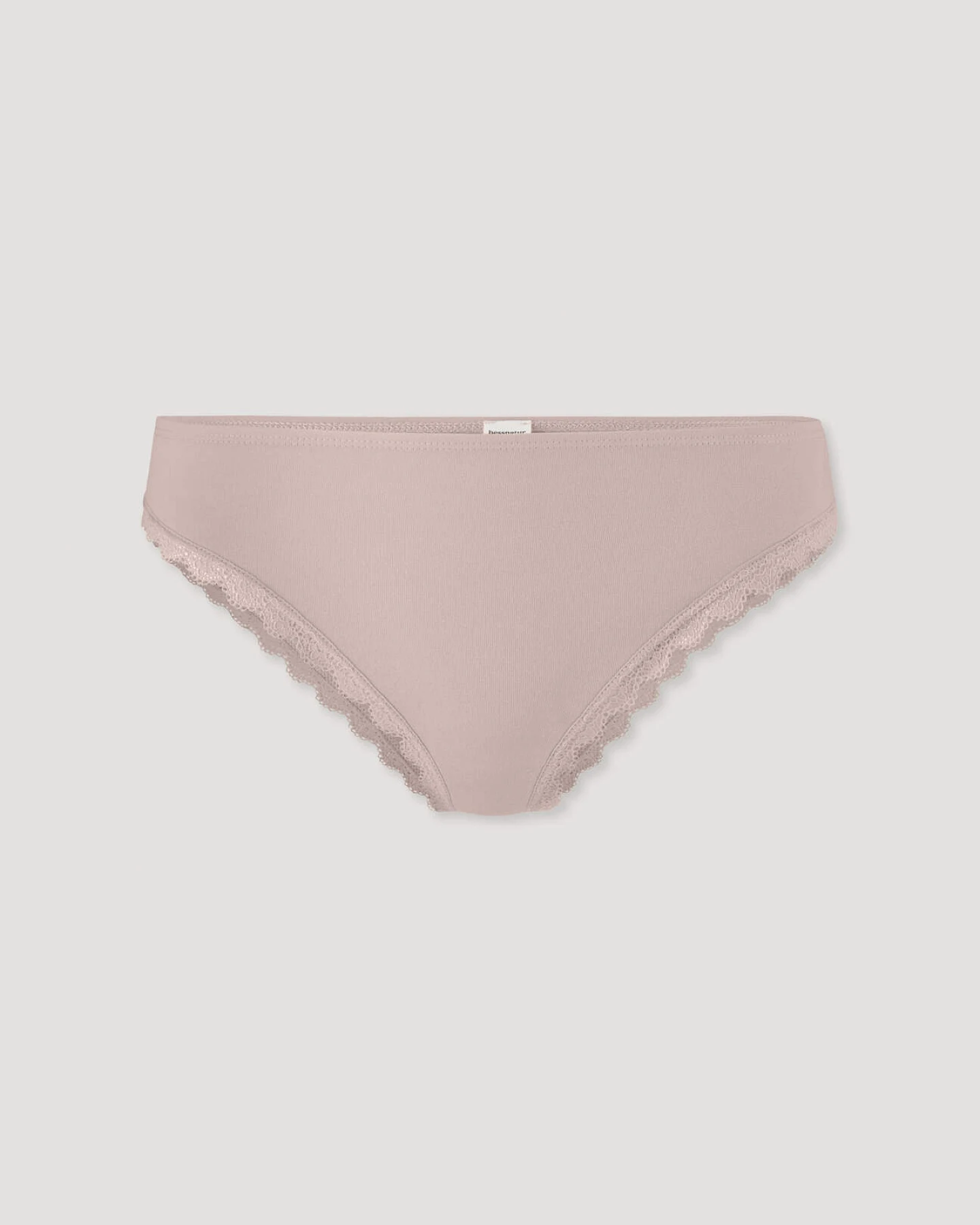 hessnatur Damen Slip Regular Cut COTTON FEEL LACE aus Bio-Baumwolle - rosa - Größe 36 – Ansicht 3