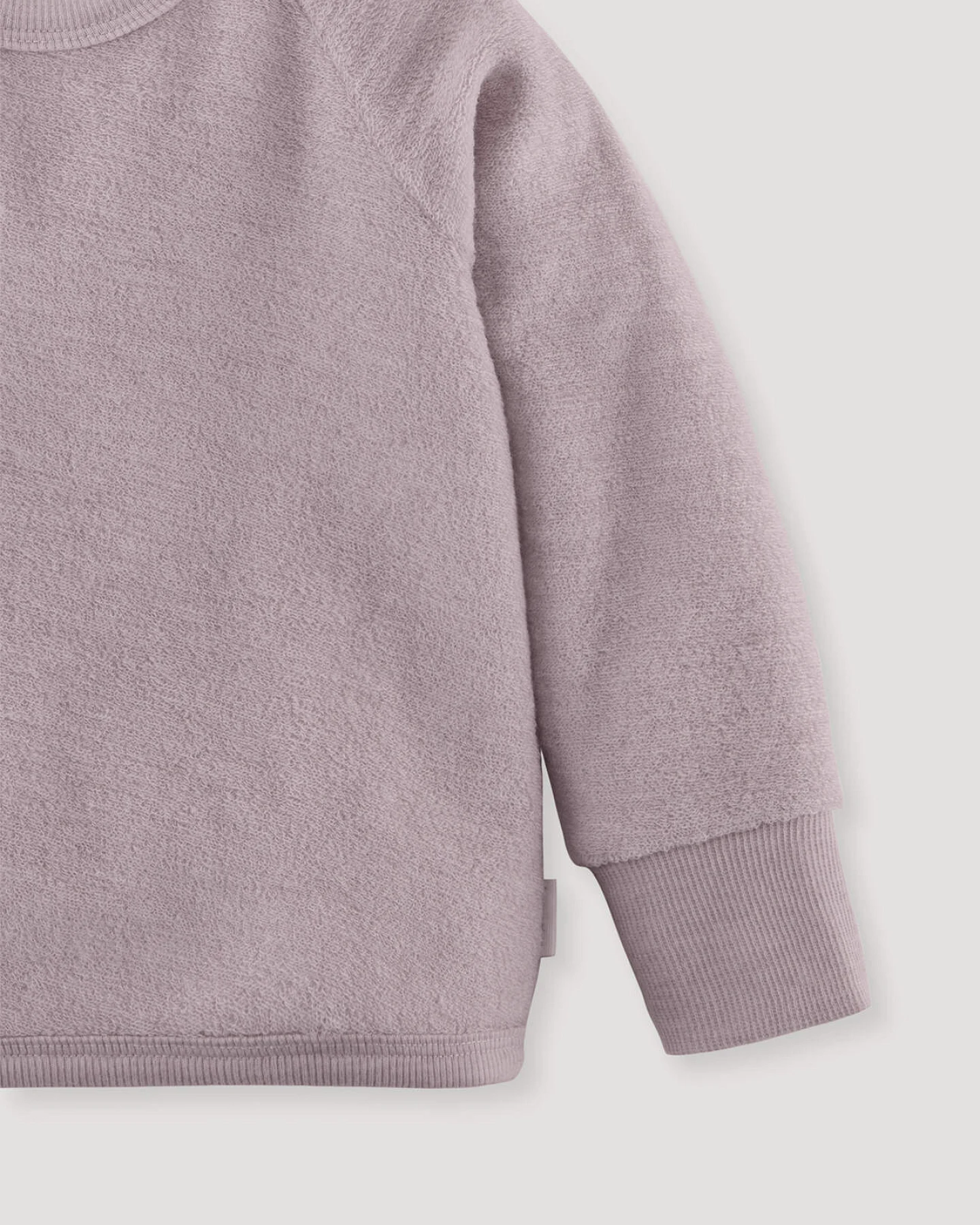 hessnatur Baby Wollfrottee Sweatshirt Raglan aus Bio-Merinowolle - rosa - Größe 62/68 – Ansicht 3
