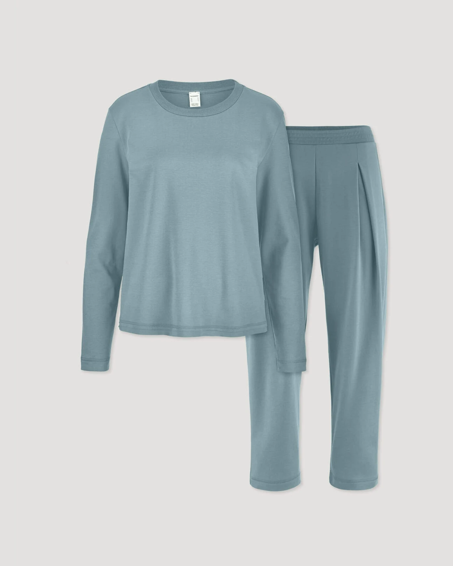 hessnatur Damen Pyjama PURE COTTON aus Bio-Baumwolle - blau - Größe 34 – Ansicht 4