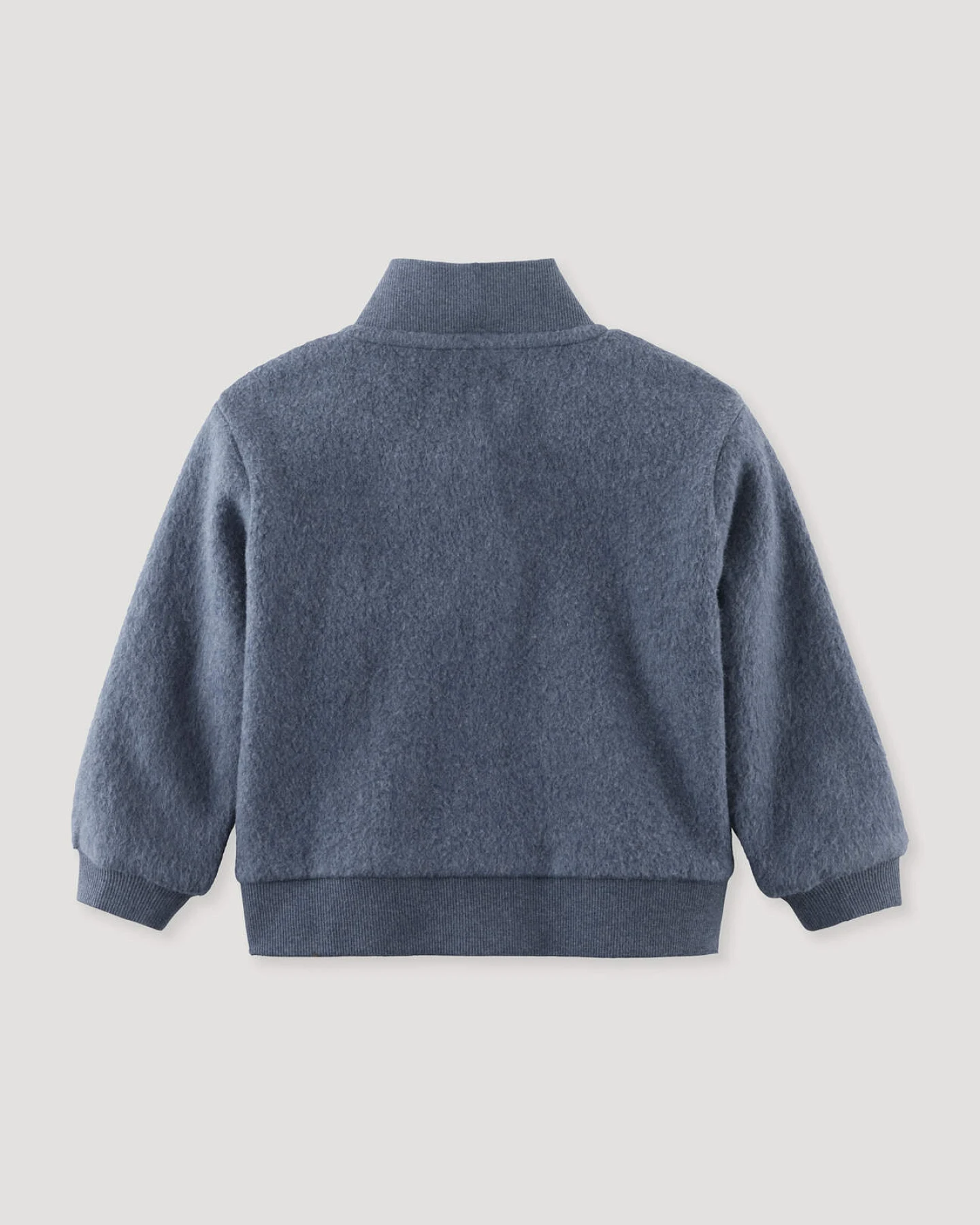 hessnatur Baby Softfleece Troyer aus Bio-Baumwolle - blau - Größe 62/68 – Ansicht 2