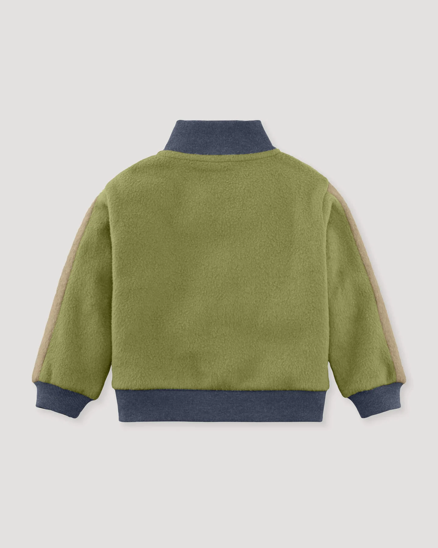 hessnatur Baby Softfleece Troyer aus Bio-Baumwolle - grün - Größe 62/68 – Ansicht 2