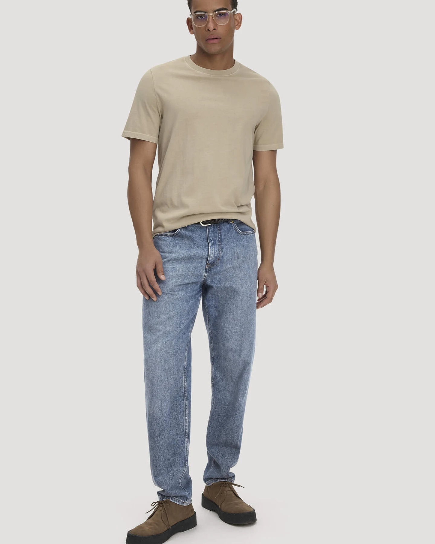 hessnatur Herren Heavy Jersey Shirt Relaxed aus Bio-Baumwolle - beige - Größe 56 – Ansicht 2