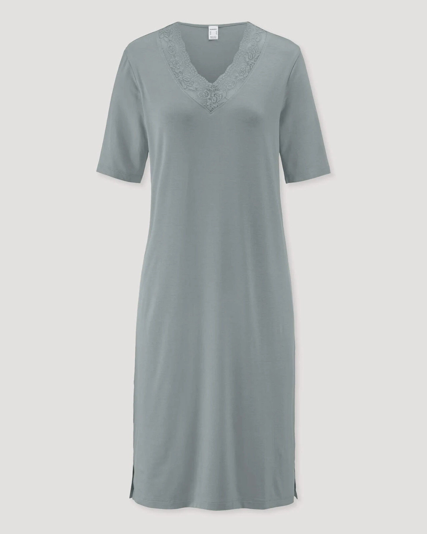hessnatur Damen Kurzarm Nachthemd PURE SENSE aus TENCEL™ Modal - blau - Größe 34 – Ansicht 3