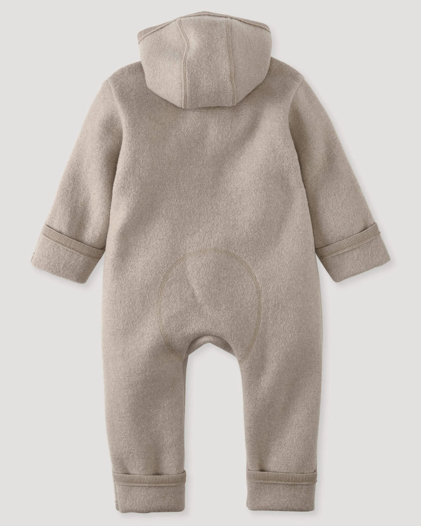 hessnatur Baby Wollwalk Overall aus Bio-Merinowolle - beige - Größe 86/92 – Ansicht 2
