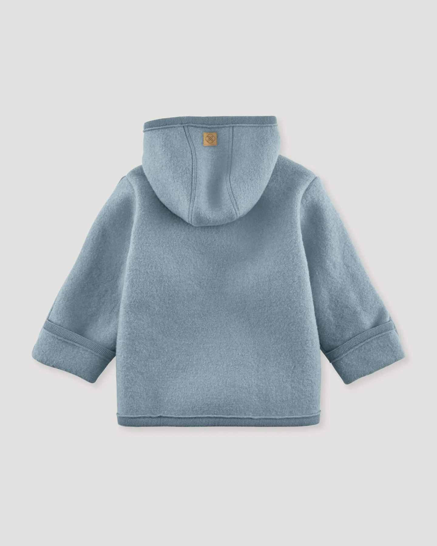 hessnatur Baby Wollwalk Jacke aus Bio-Merinowolle - blau - Größe 98/104 – Ansicht 2