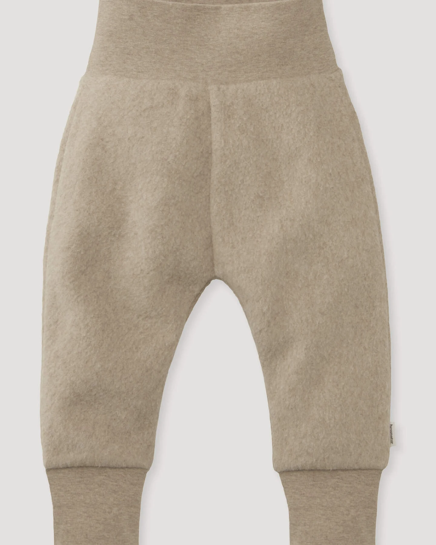 hessnatur Baby Softfleece Hose aus Bio-Baumwolle - beige - Größe 50/56 – Ansicht 3