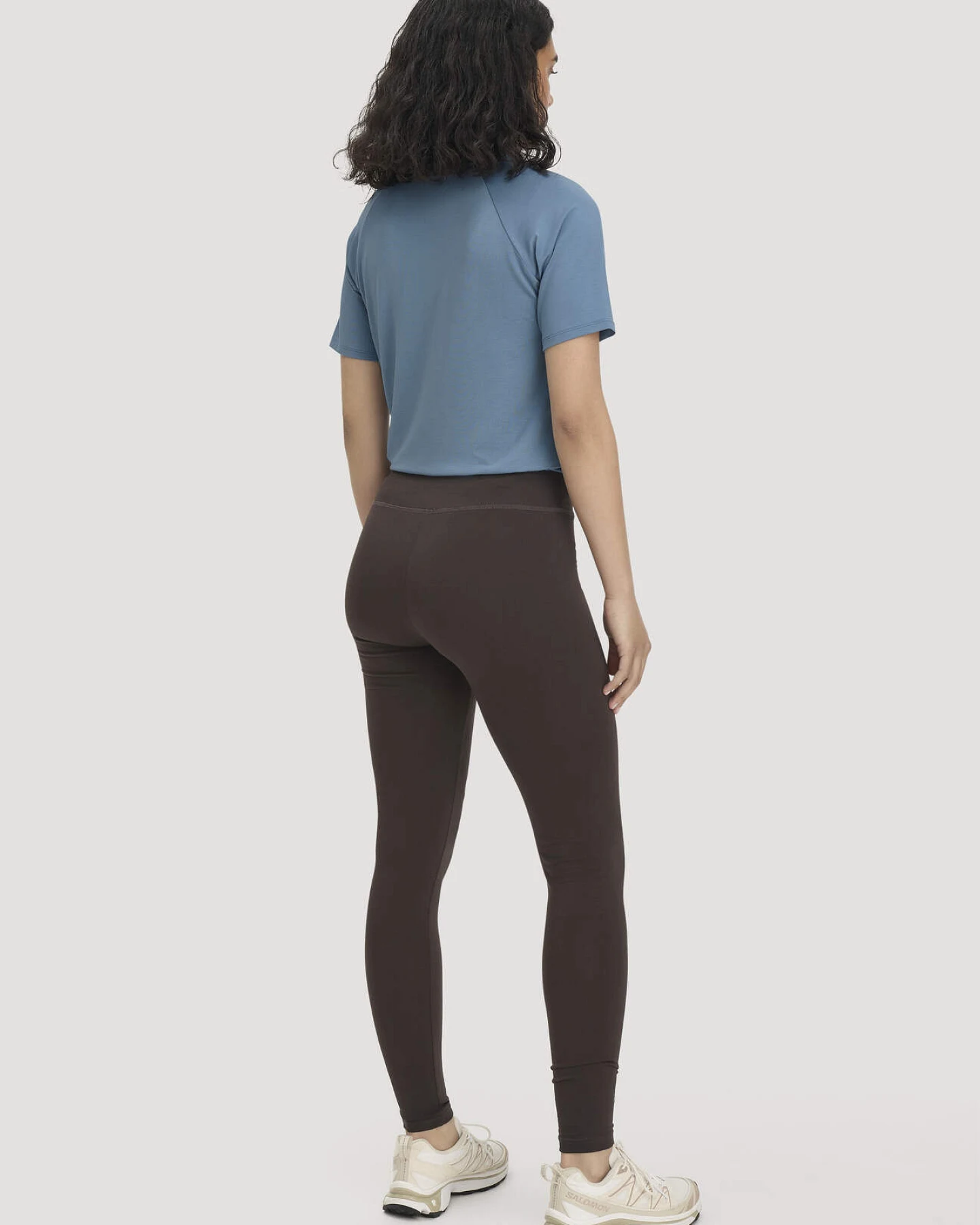 hessnatur Loungewear Leggings Medium Cut ACTIVE LIGHT aus Bio-Baumwolle - braun - Größe S/l – Ansicht 2