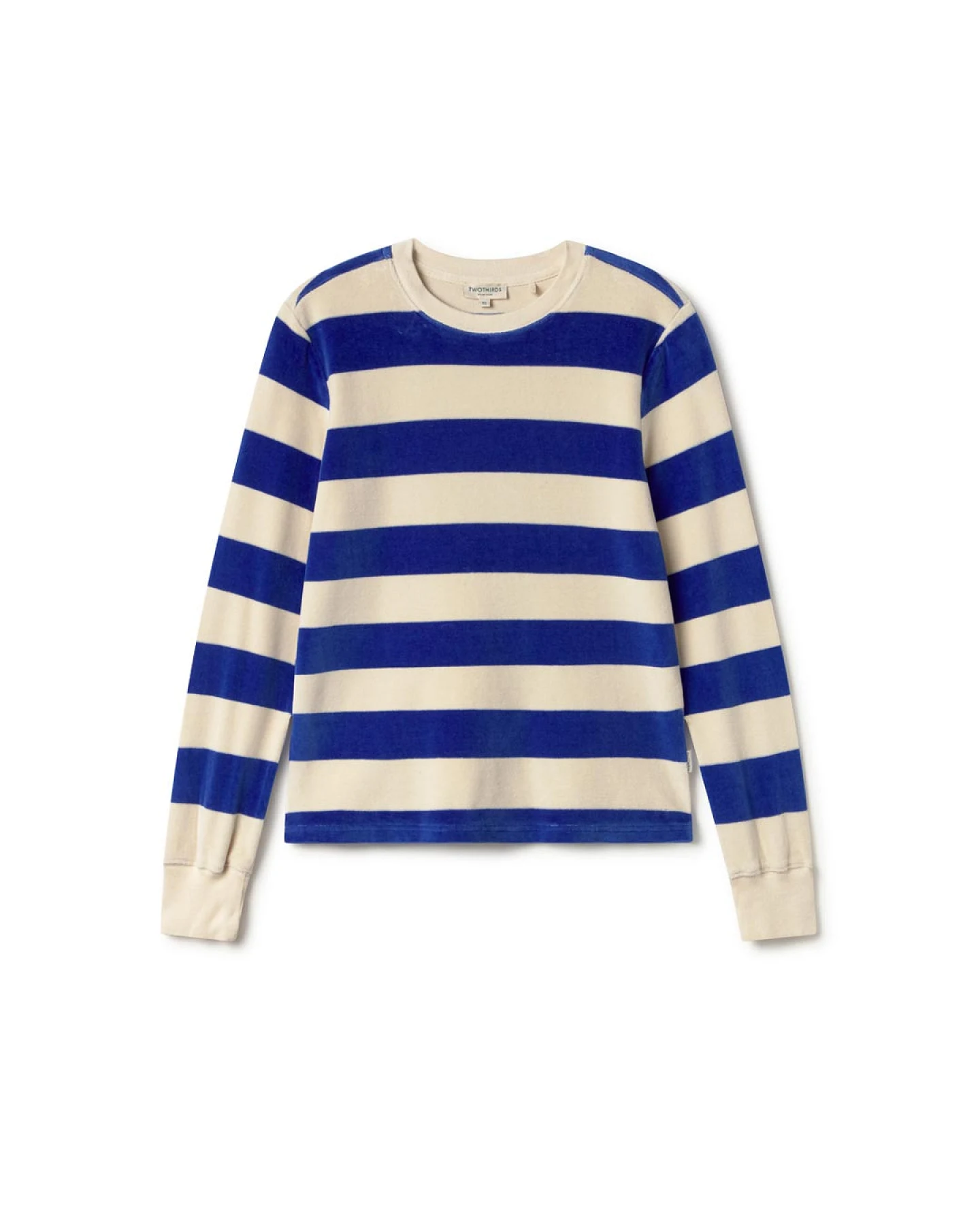 TWOTHIRDS Damen vegan Sweatshirt Hawi Ultramarinblau Gestreift – Ansicht 2