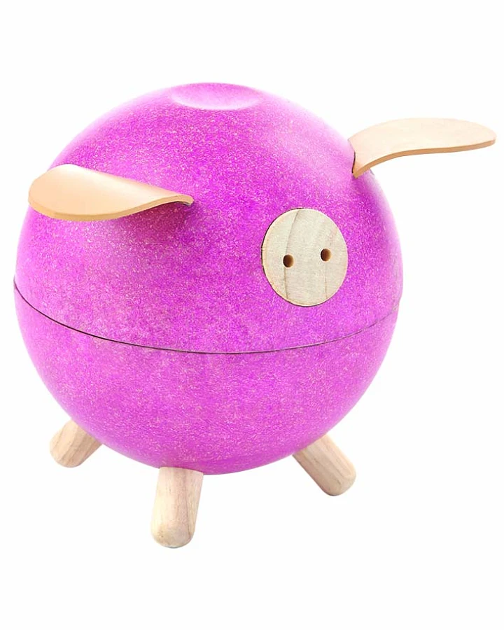 PlanToys - Spardose Schwein pink