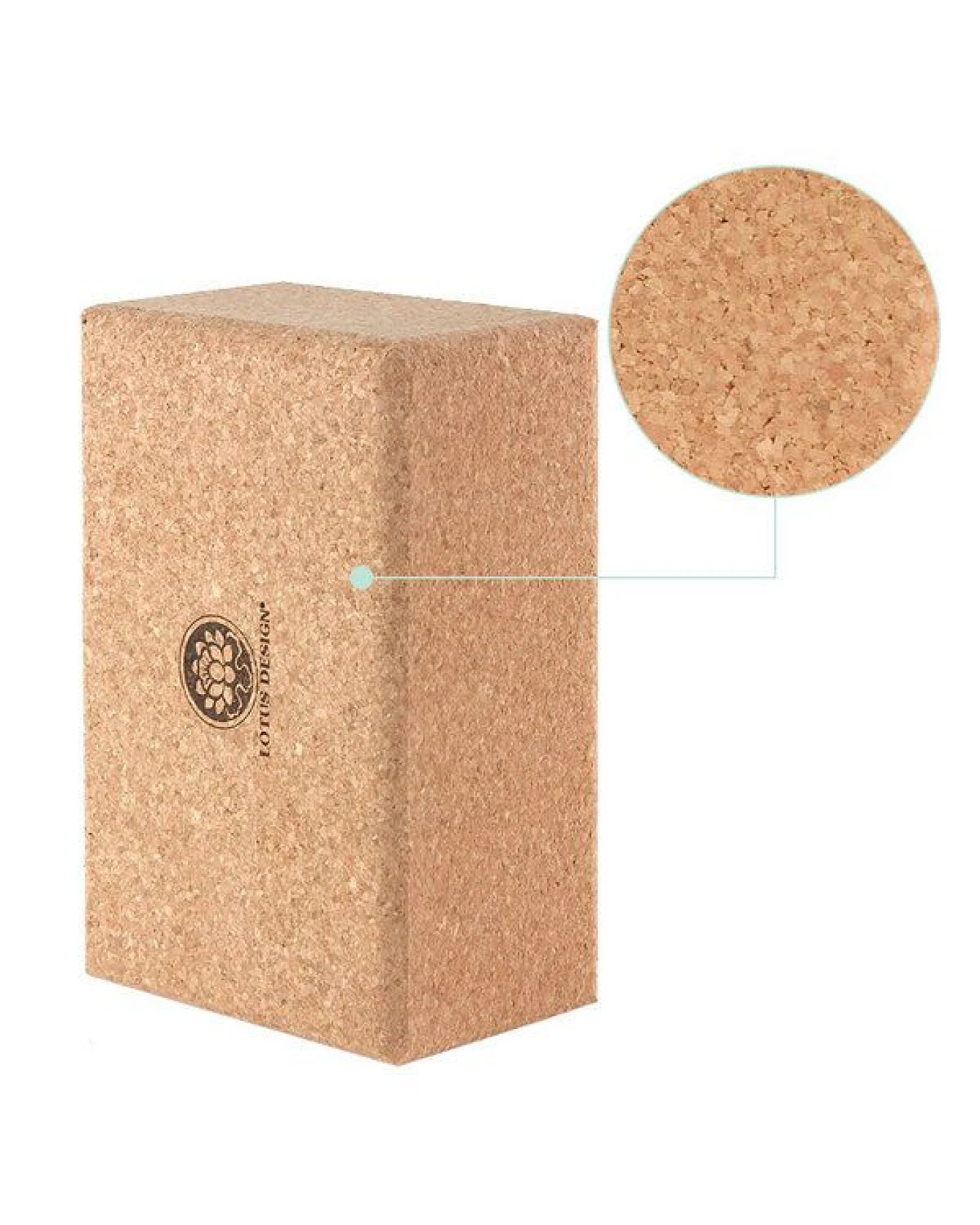 Yogablock KORK NATUR Extra Gross Lotus Design® - 23x15x10 cm – Ansicht 4