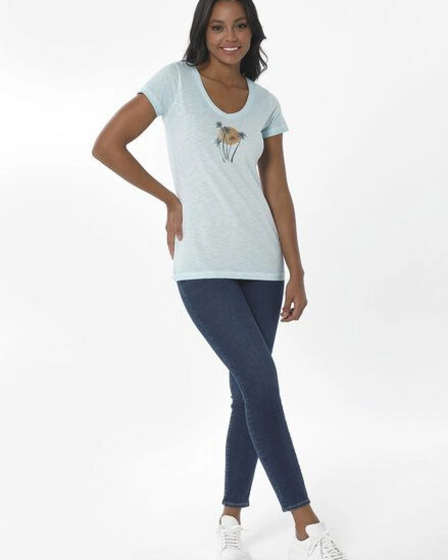 ORGANICATION Cold Pigment Dyed T-Shirt aus Bio-Baumwolle mit Print – Ansicht 2