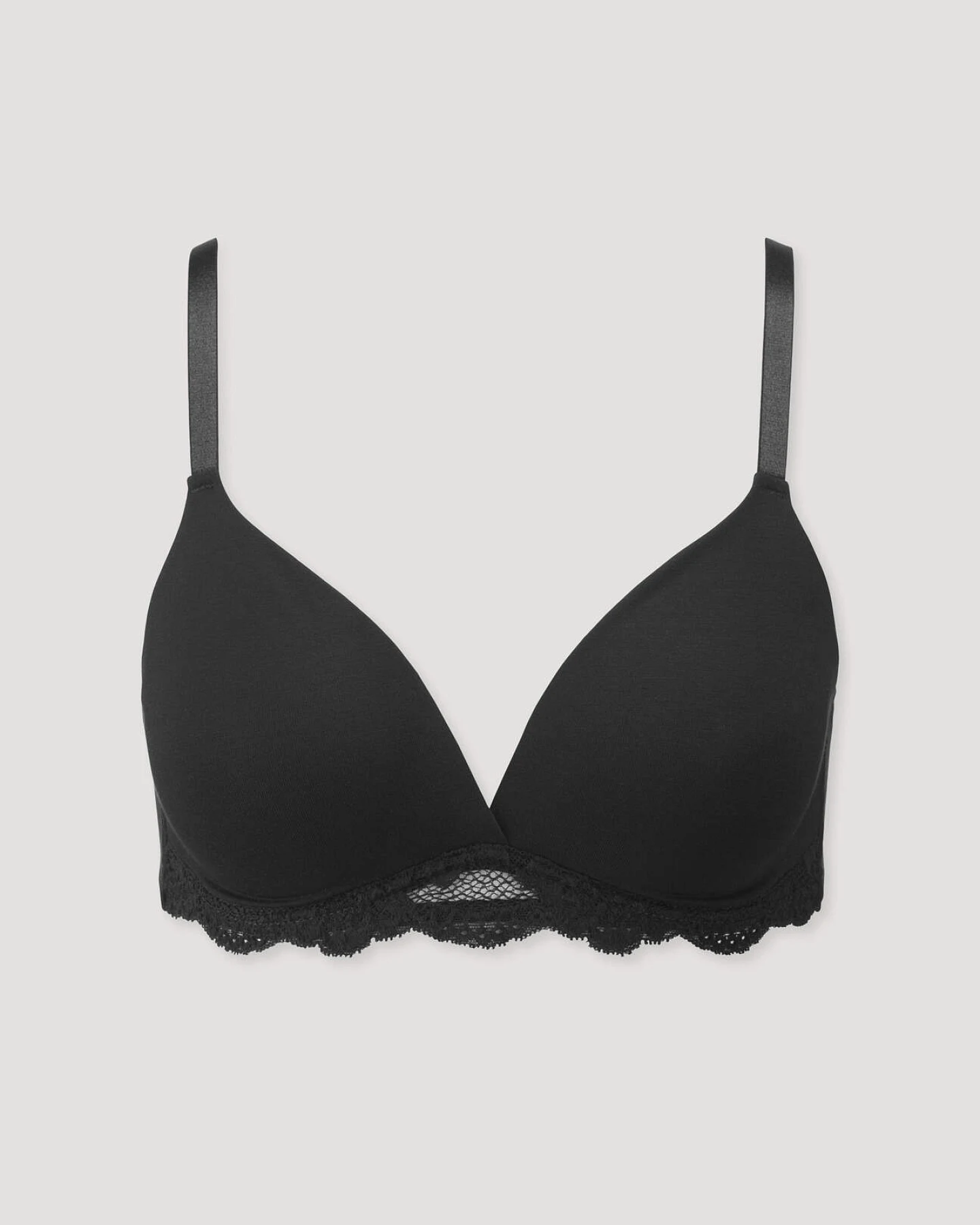 hessnatur Damen Spacer-BH PURE SENSE LACE aus TENCEL™ Modal - schwarz - Größe 85B – Ansicht 3