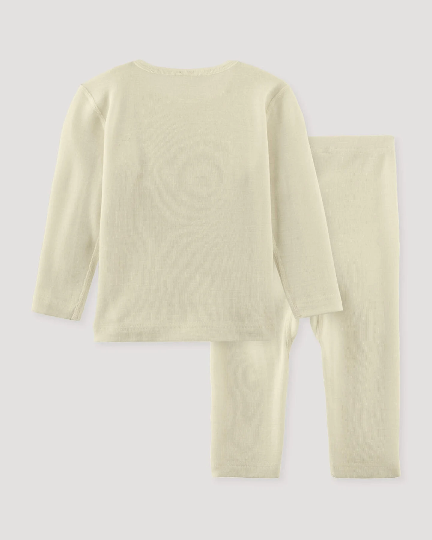 hessnatur Baby Unterwäsche-Set aus Bio-Merinowolle mit Seide - natur - Größe 62/68 – Ansicht 2
