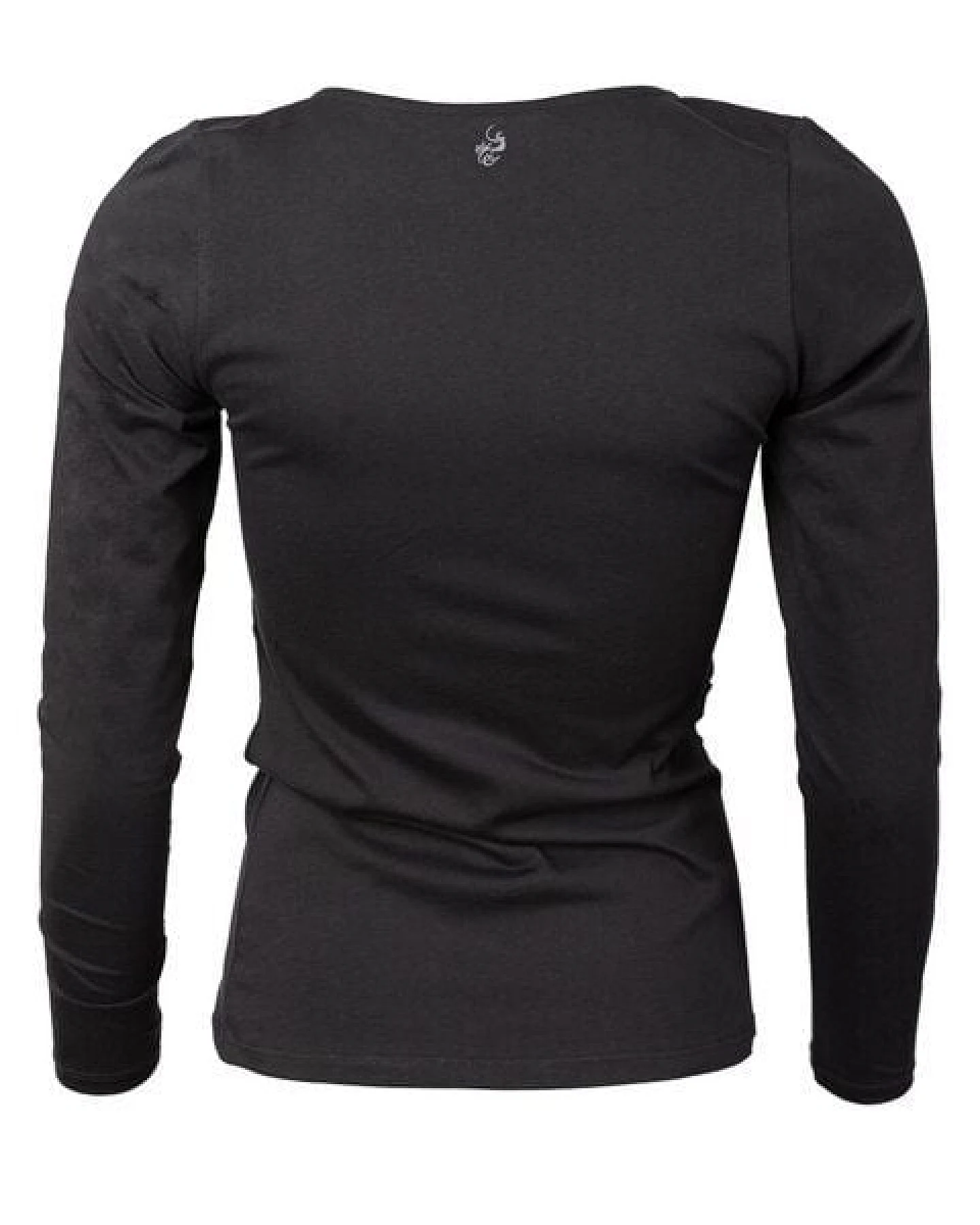 Alma & Lovis Langarmshirt mit Wasserfallausschnitt – Ansicht 2