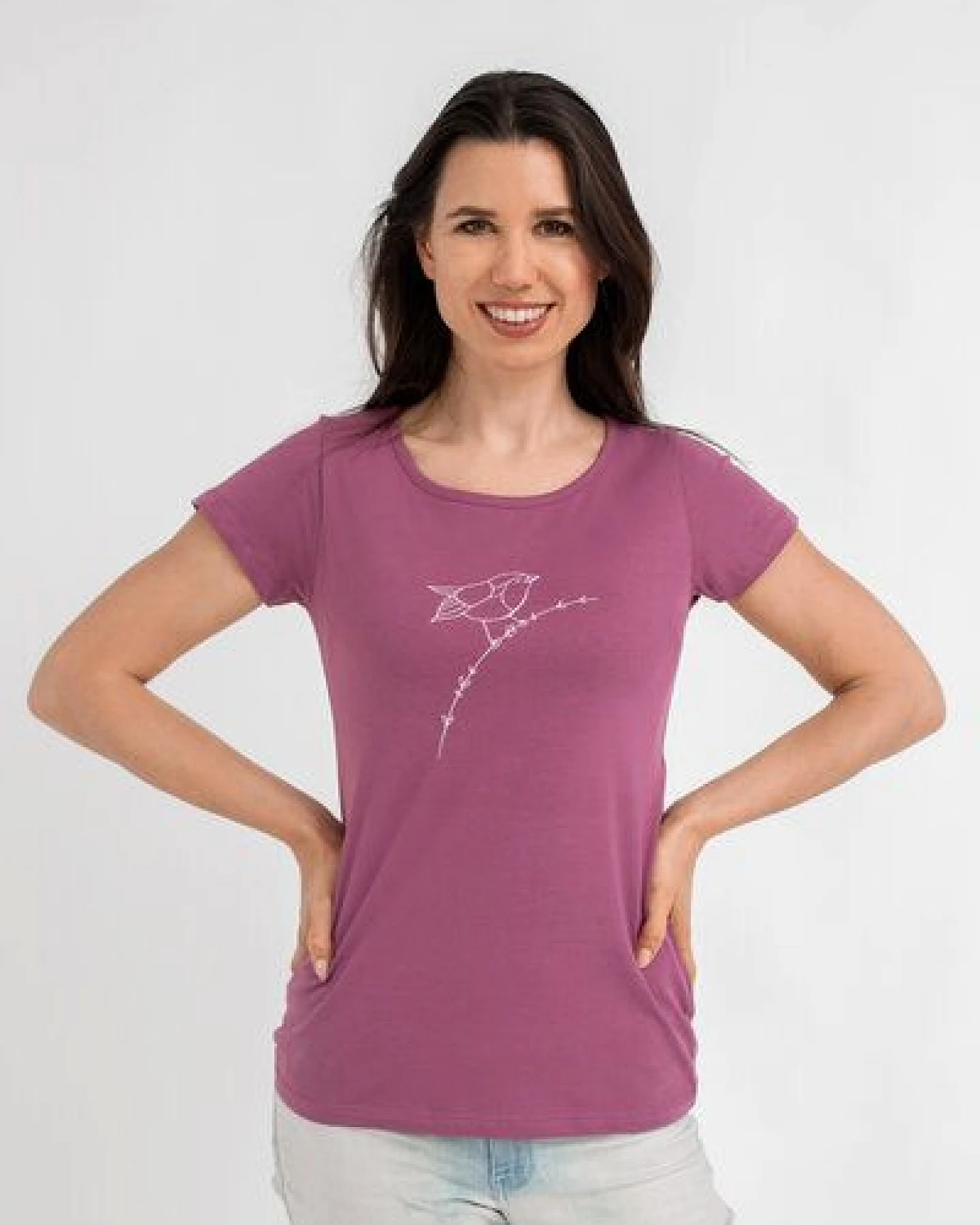 Brandless Basic Bio T-Shirt (ladies) Nr.2 Rotkehlchen GOTS 155g/m² – Ansicht 2