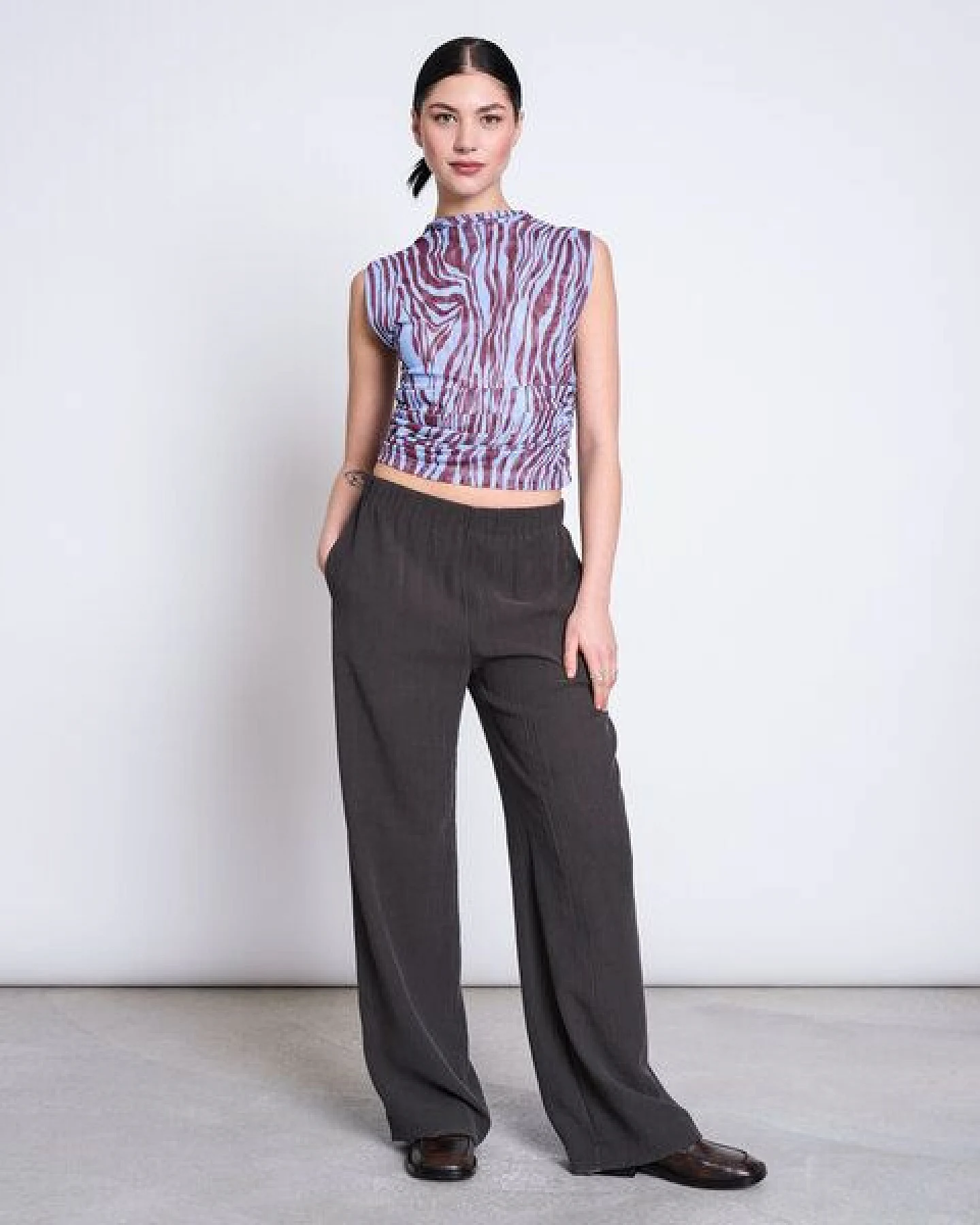 JAN N JUNE Weite Crinkle-Hose HAVA – Ansicht 3
